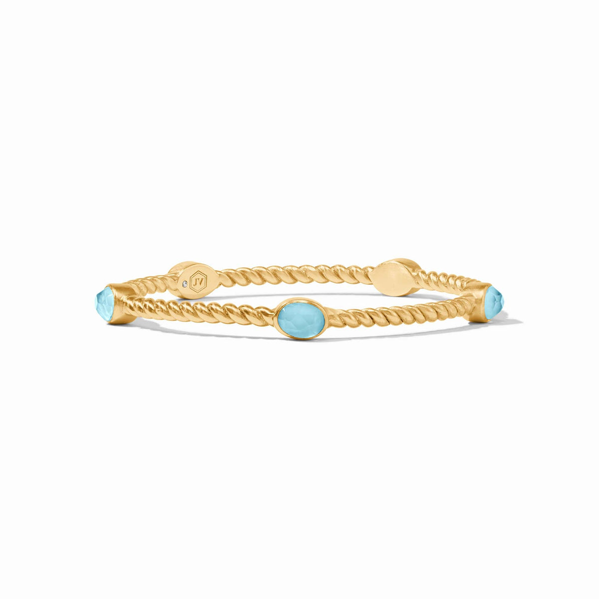 Julie Vos - Nassau Stone Bangle, Iridescent Capri Blue / Large