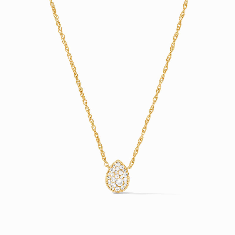 Pavé Teardrop Delicate Necklace