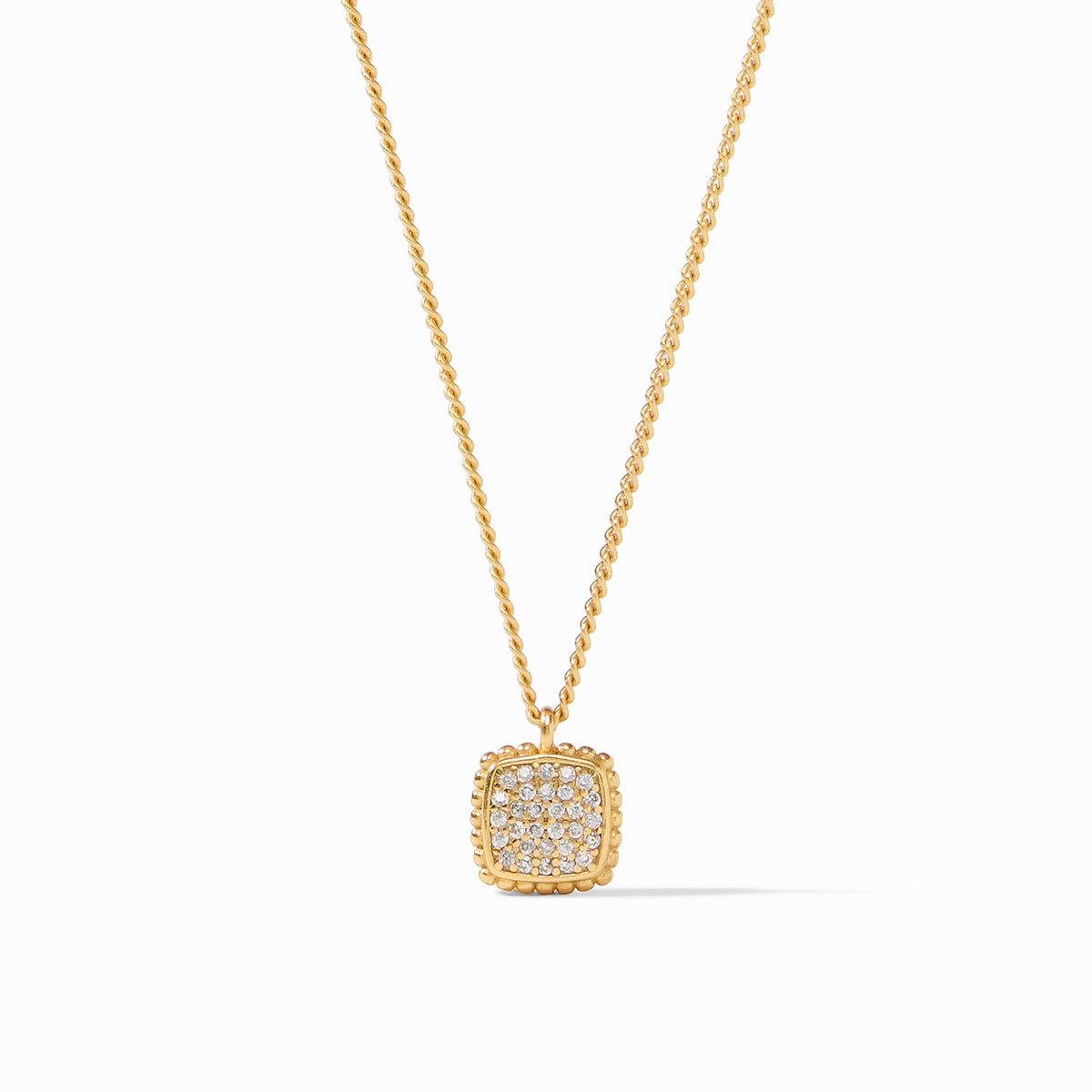 Julie Vos - Noel Pav&eacute; Solitaire Necklace, Pav&eacute; Cubic Zirconia