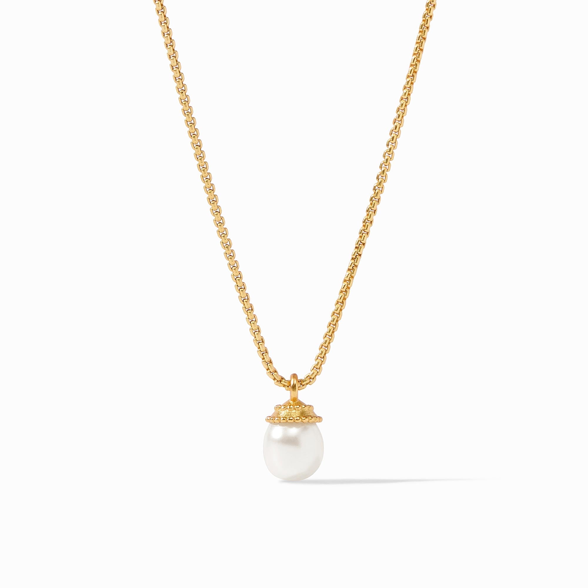 Julie Vos - Noel Pearl Solitaire Necklace, Pearl
