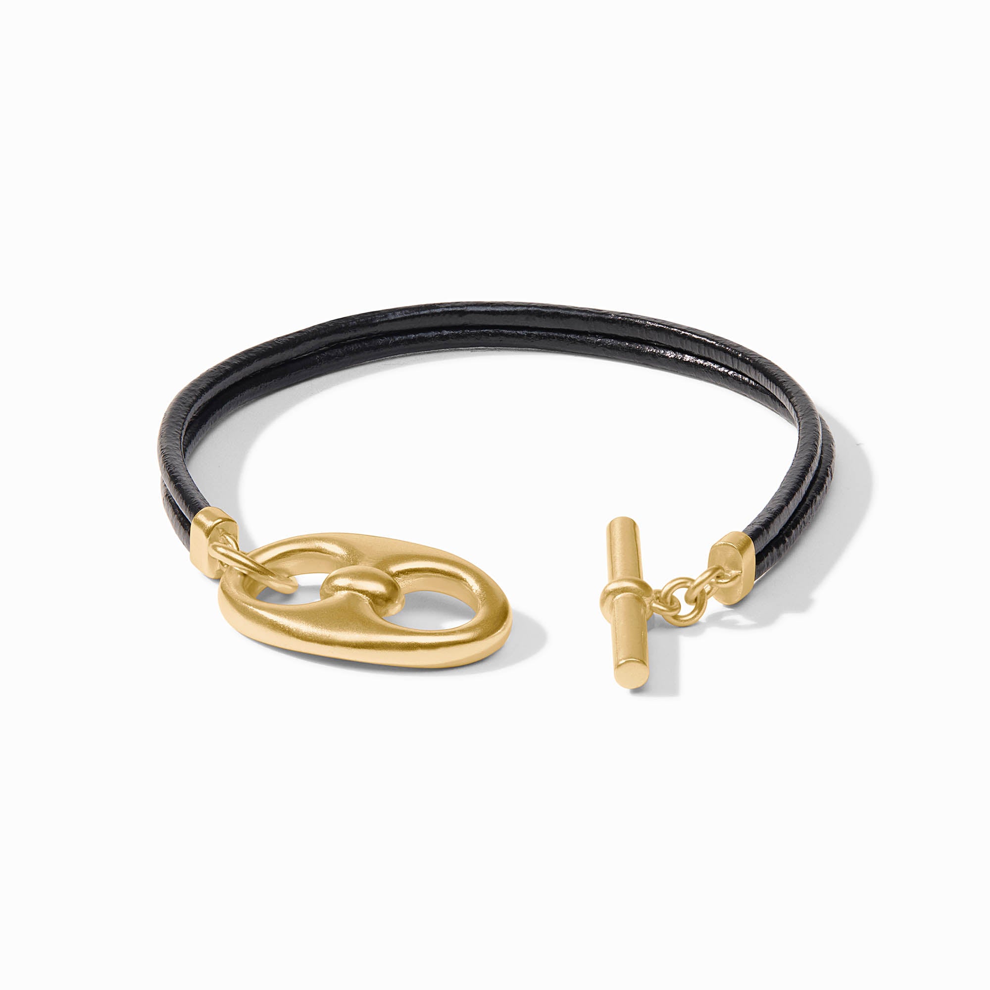 Julie Vos - Pensacola Leather Cord Bracelet, Obsidian Black