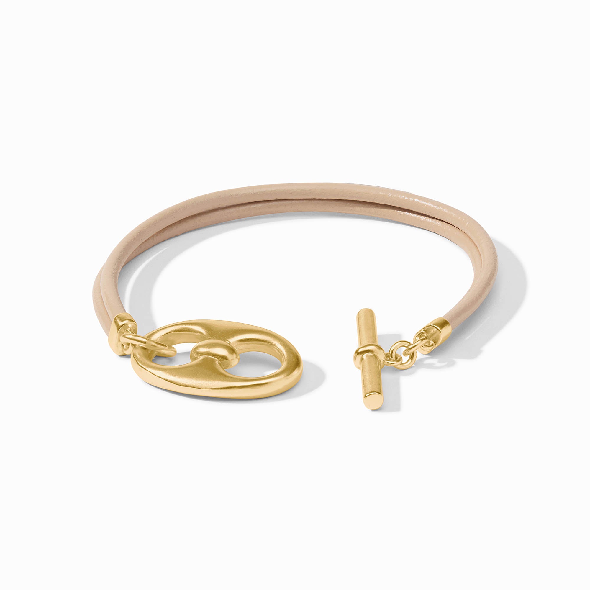 Julie Vos - Pensacola Leather Cord Bracelet, Taupe