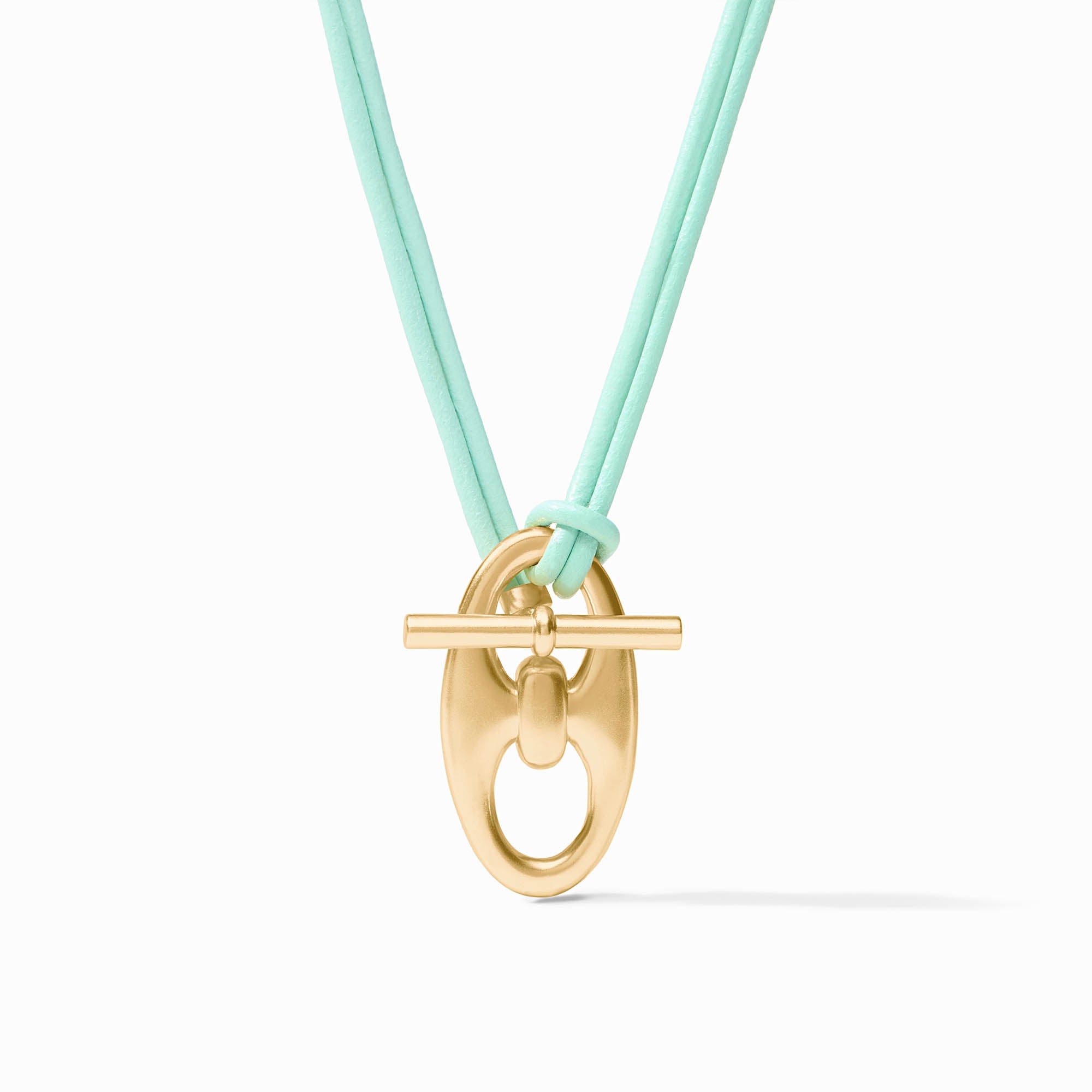 Julie Vos - Pensacola Leather Cord Necklace, Aqua