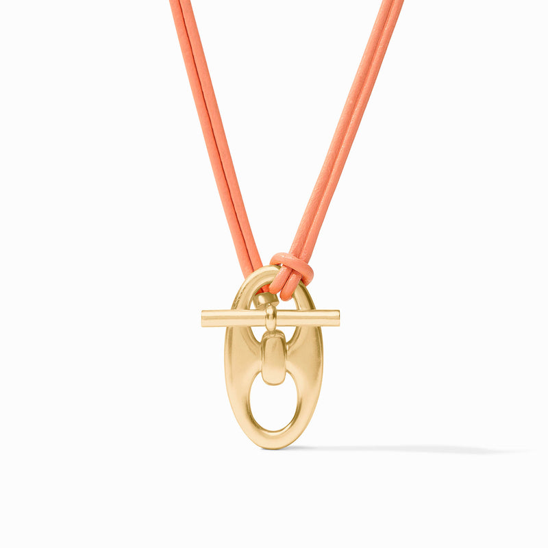 Julie Vos - Pensacola Leather Cord Necklace, Melon