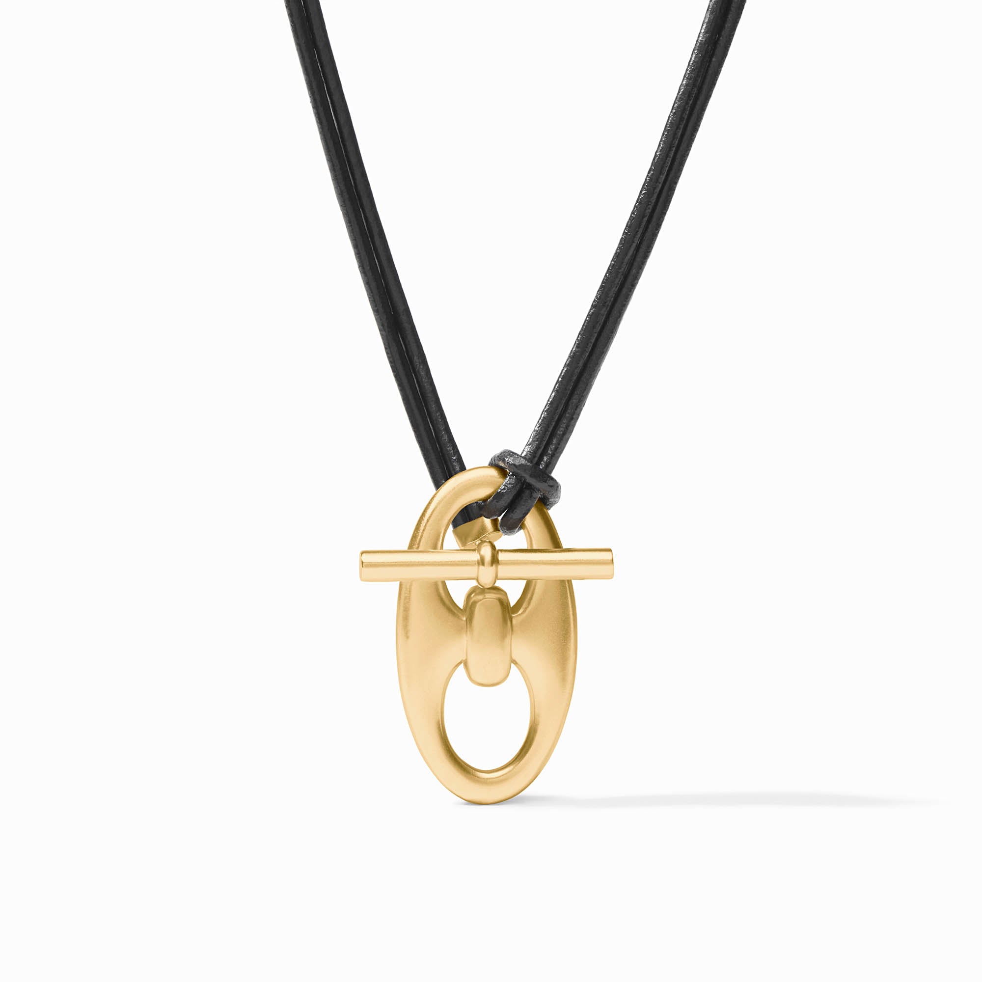 Julie Vos - Pensacola Leather Cord Necklace, Obsidian Black