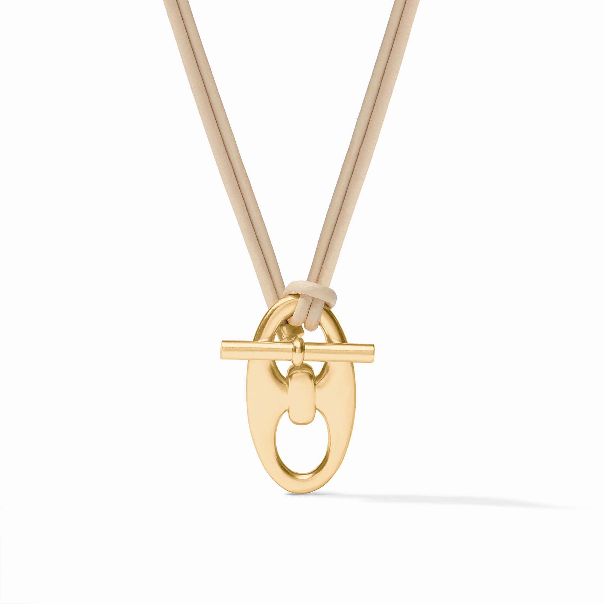 Julie Vos - Pensacola Leather Cord Necklace, Taupe