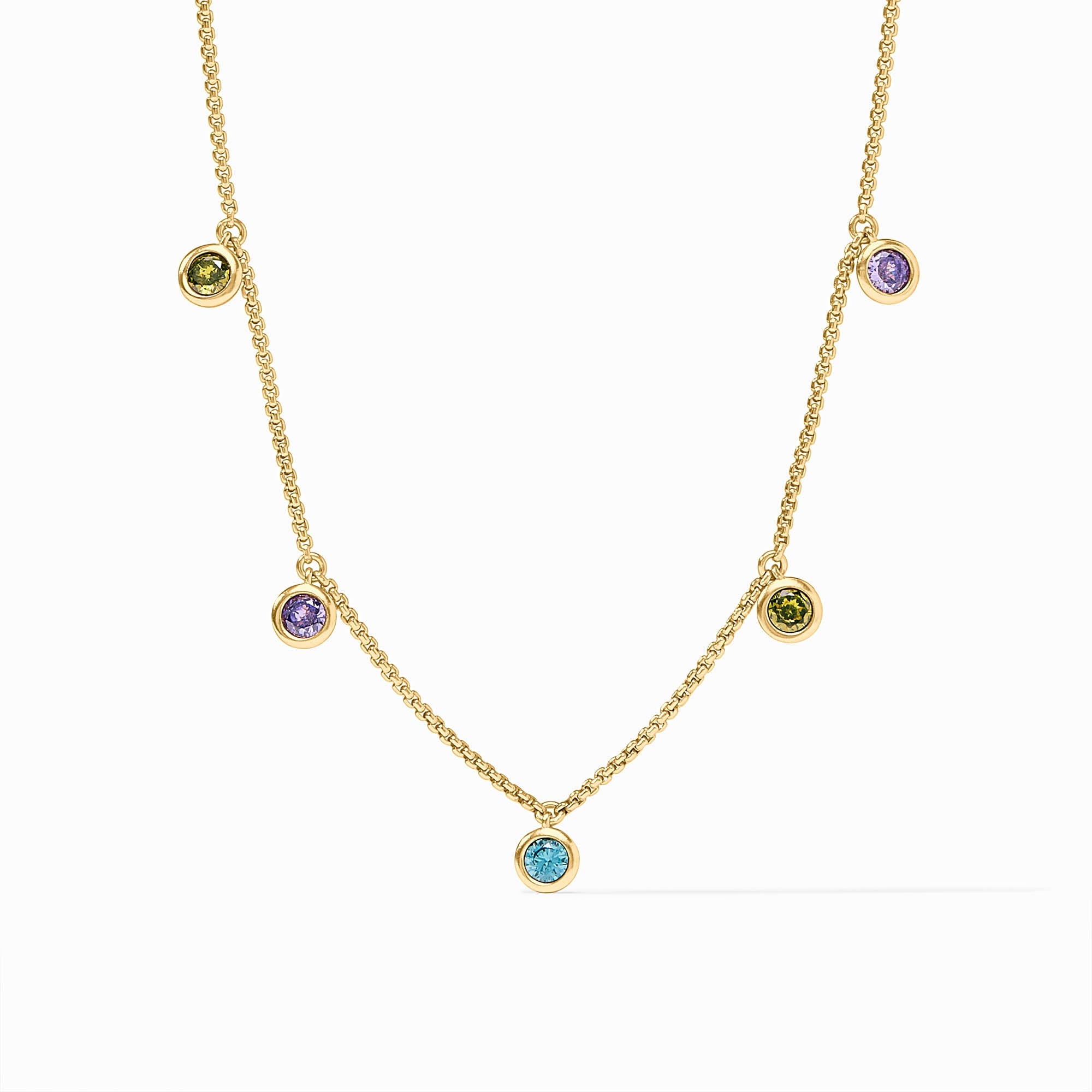 Rainbow Delicate Charm Necklace