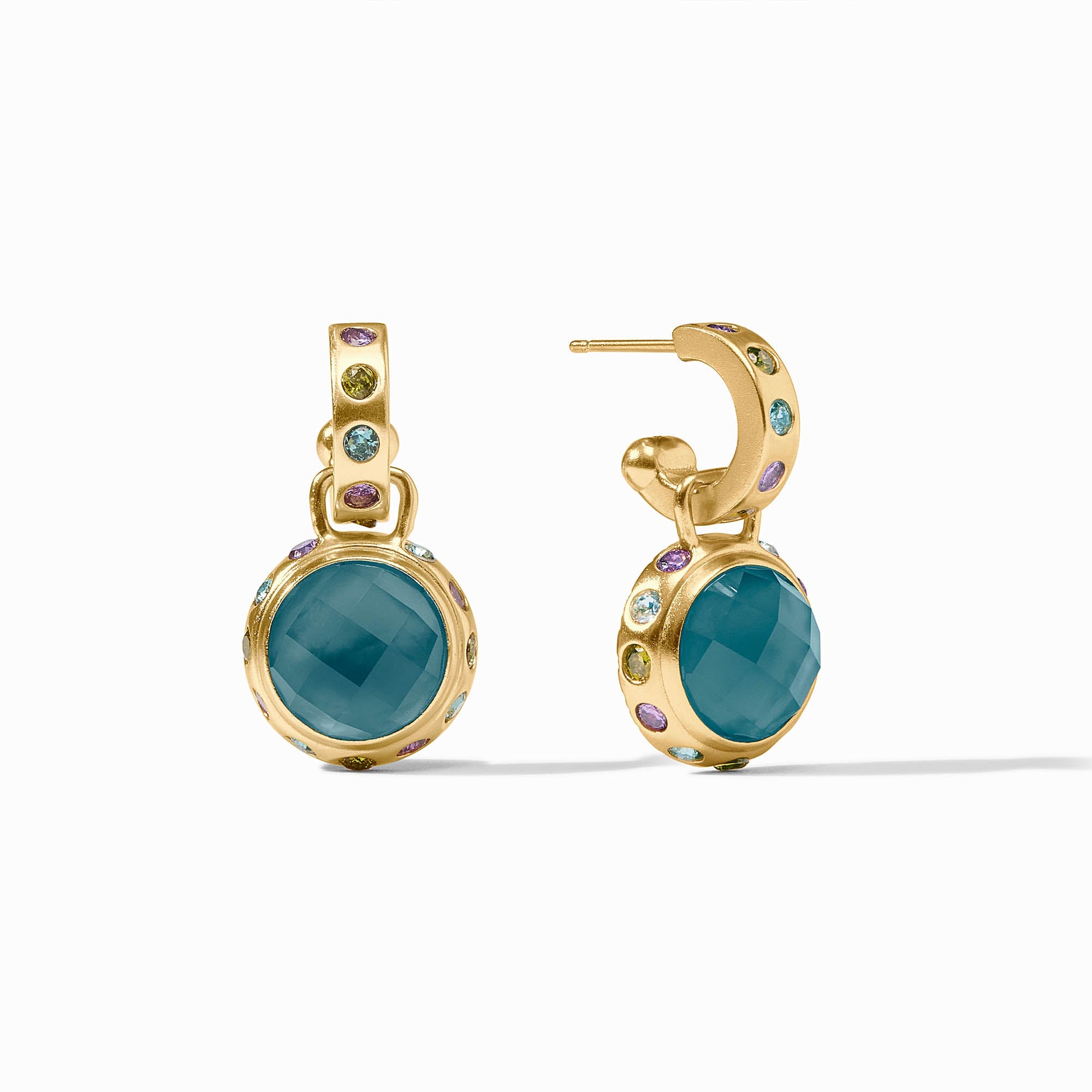 Rainbow Hoop & Charm Earring