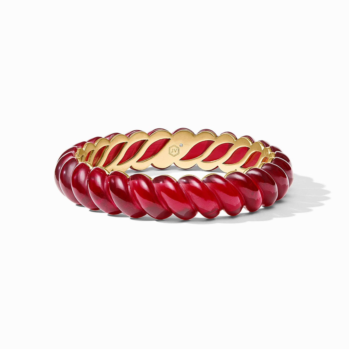 Julie Vos - Ravello Statement Bangle, Cranberry / Large