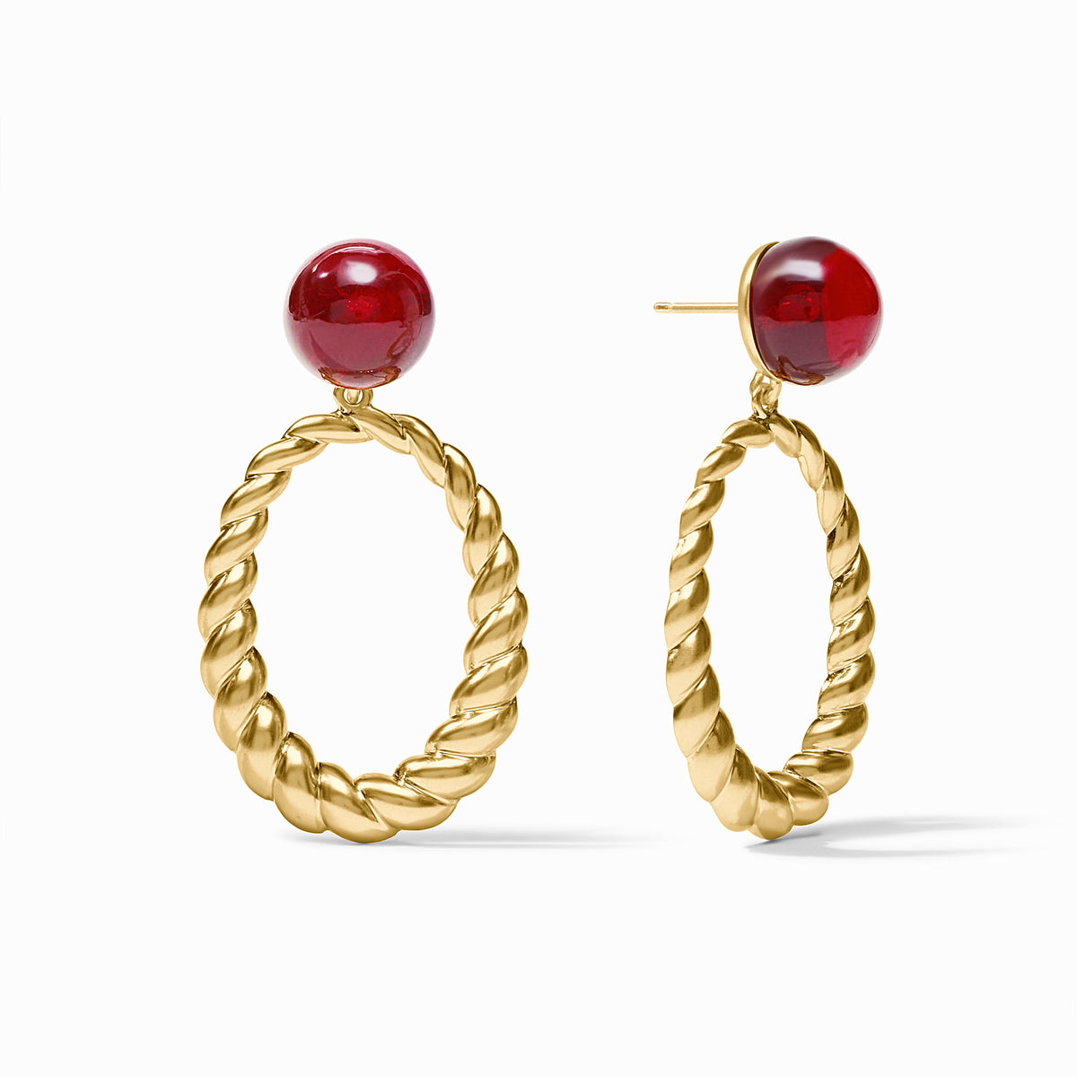 Julie Vos - Ravello Statement Earring, Cranberry