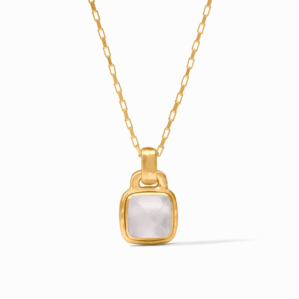 Julie Vos - Sahara Solitaire Necklace, Iridescent Clear Crystal
