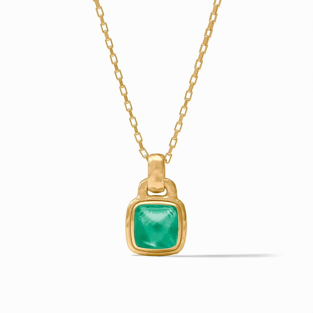 Julie Vos - Sahara Solitaire Necklace, Iridescent Emerald Green