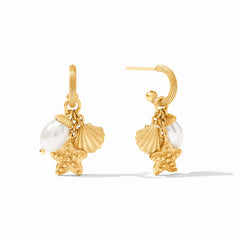 Julie Vos - Sanibel Trio Hoop &amp; Charm Earring, Pearl