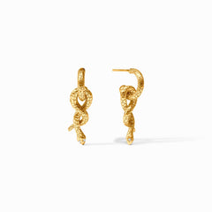 Snake Hoop & Charm Earring