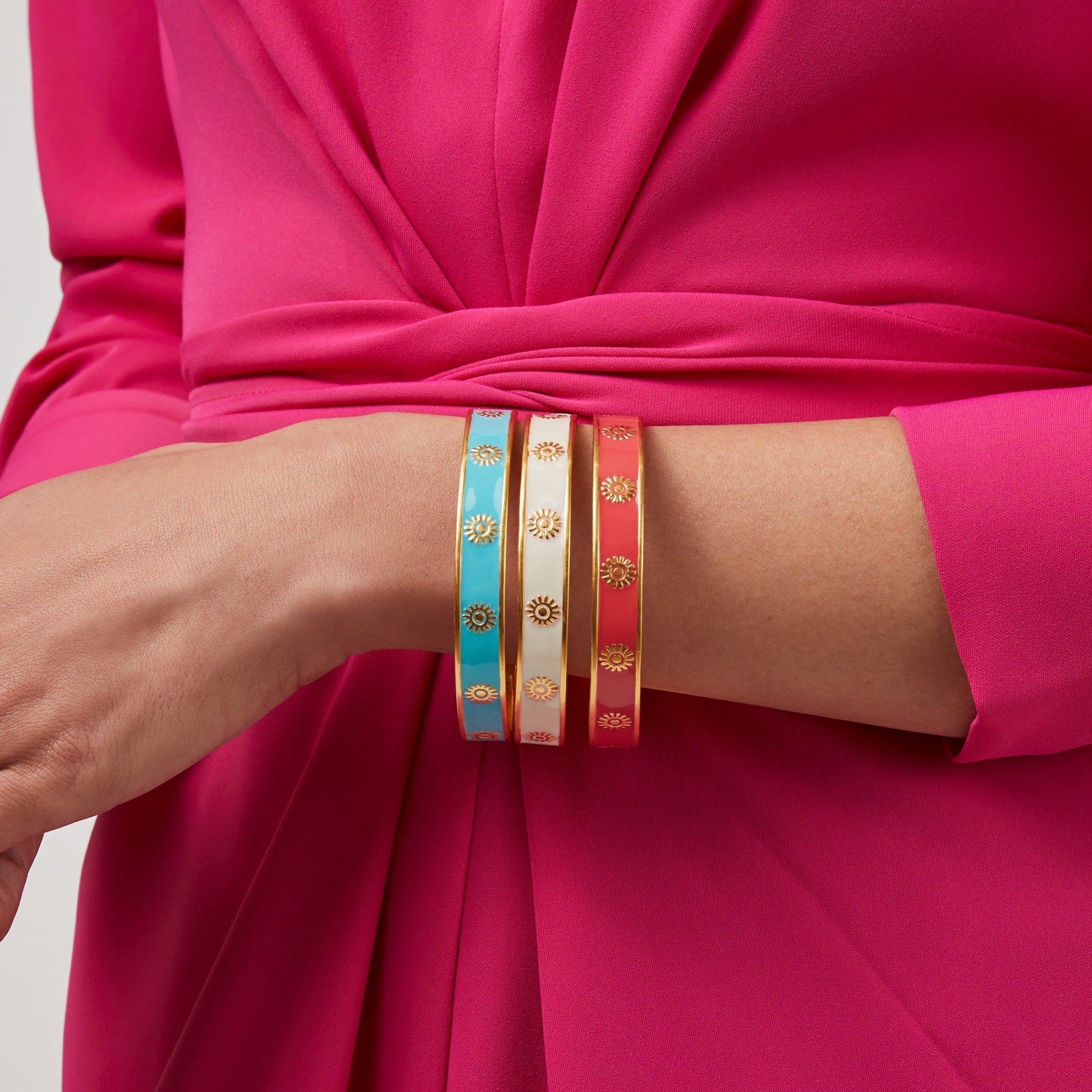 Soleil Enamel Sun Bangle Bracelet | Julie Vos