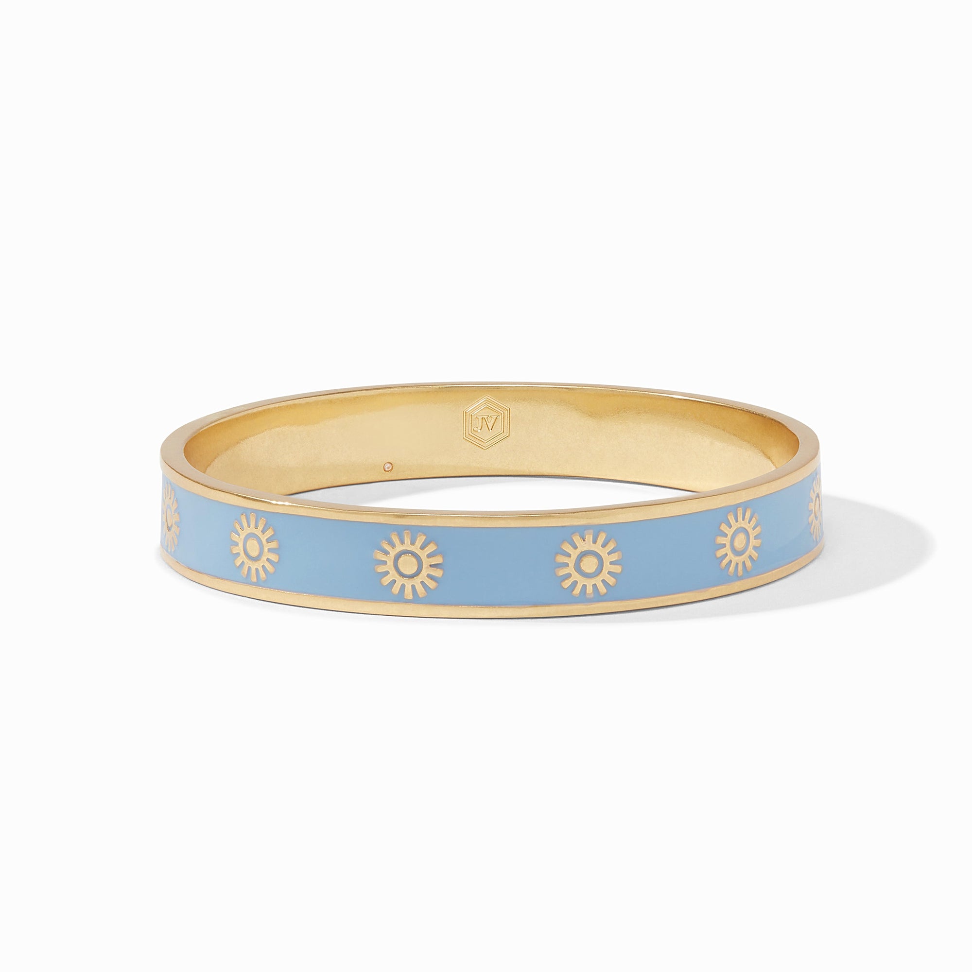 Julie Vos - Soleil Bangle, Chalcedony Blue Enamel / Large
