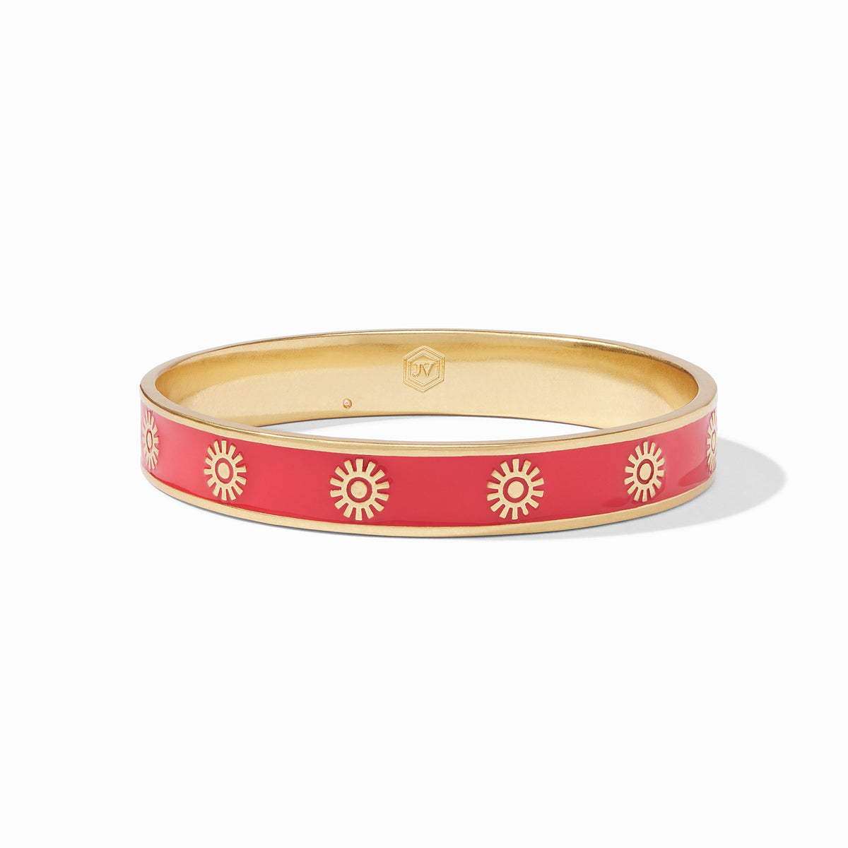 Julie Vos - Soleil Bangle, Coral Enamel / Large