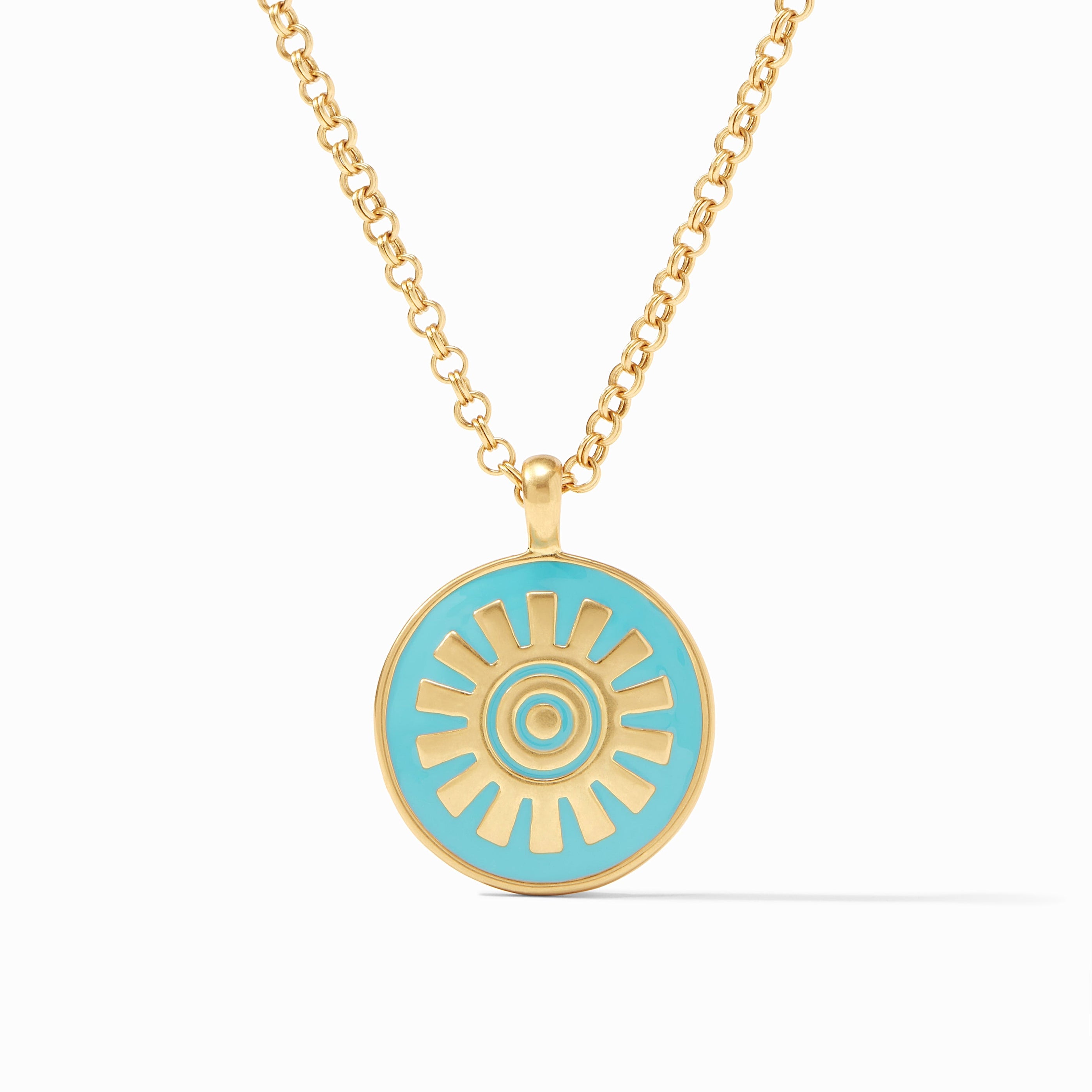 Julie Vos - Soleil Pendant, Bahamian Blue Enamel