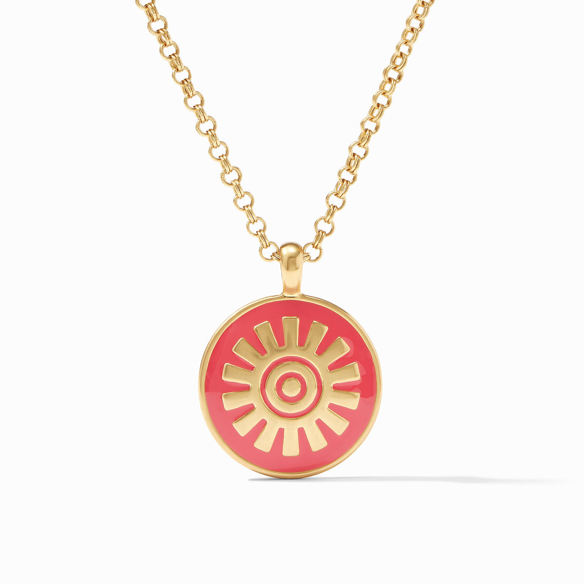 Julie Vos - Soleil Pendant, Coral Enamel