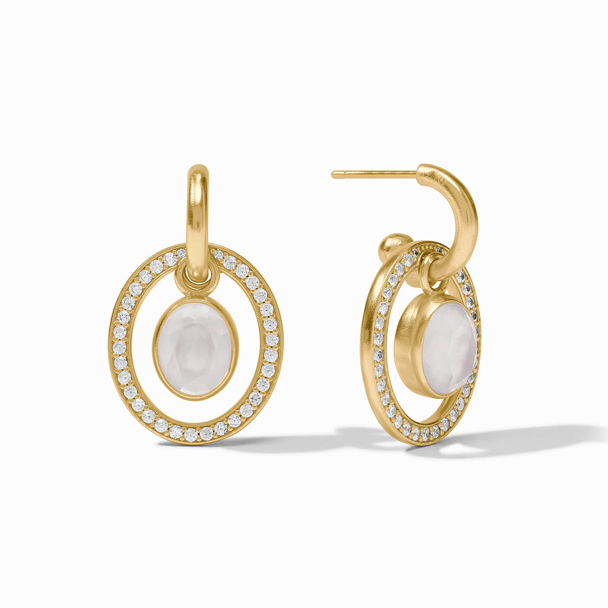 Julie Vos - Stardust 6-in-1 Earring, Iridescent Clear Crystal