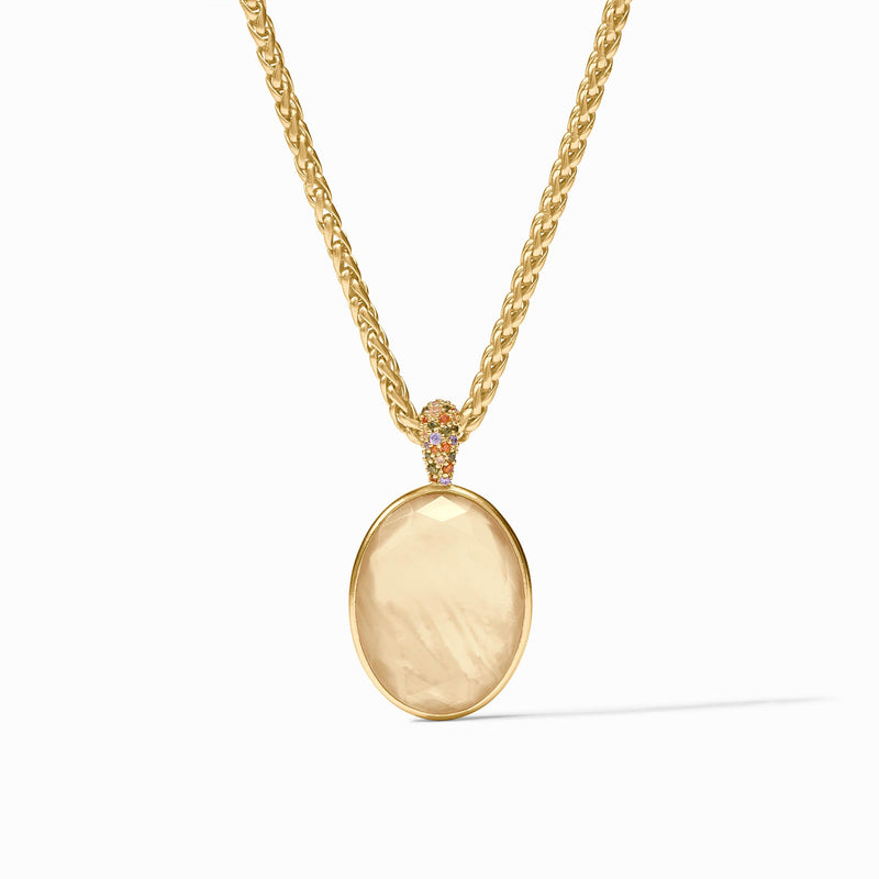 Julie Vos - Stardust Statement Necklace, Iridescent Champagne