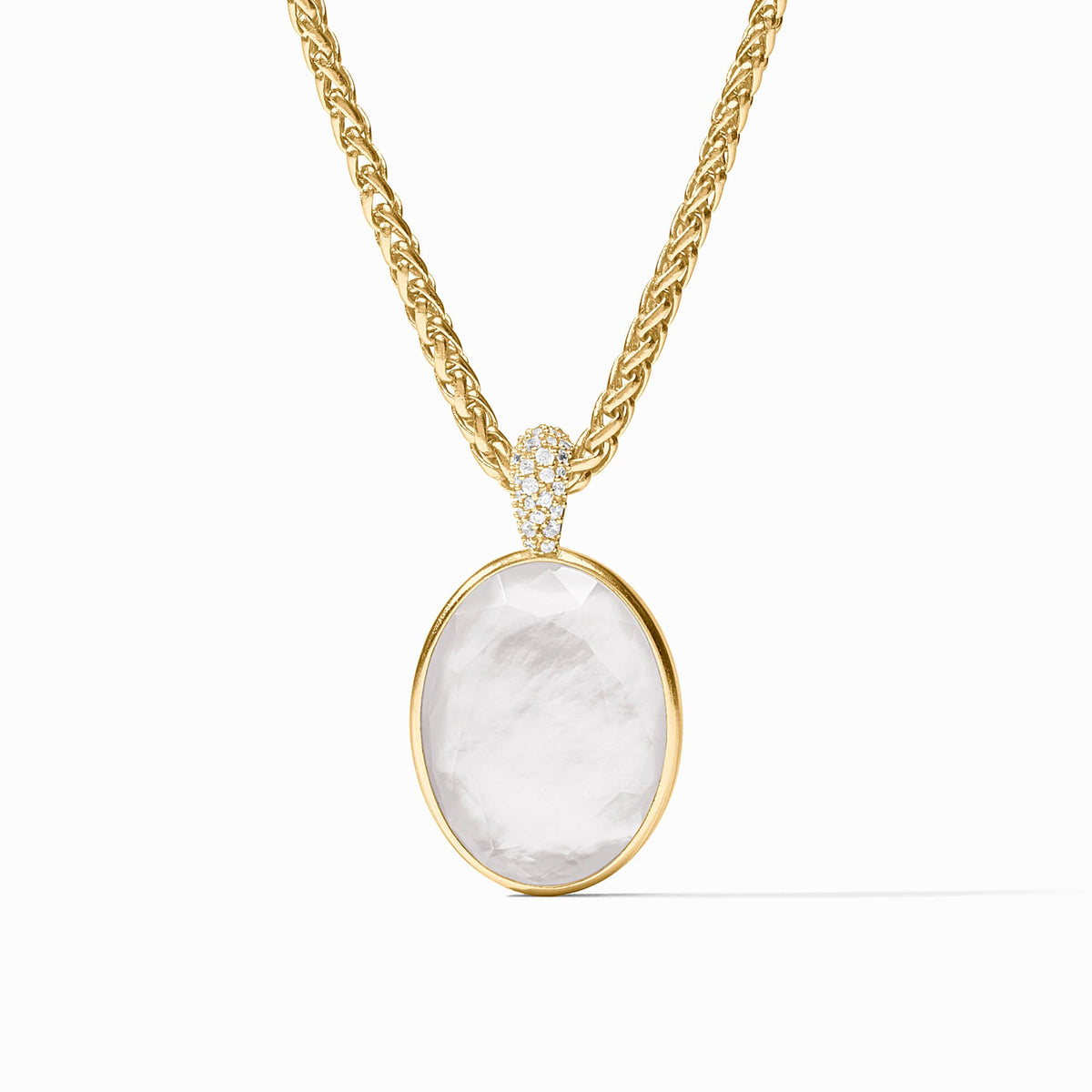 Julie Vos - Stardust Statement Necklace, Iridescent Clear Crystal