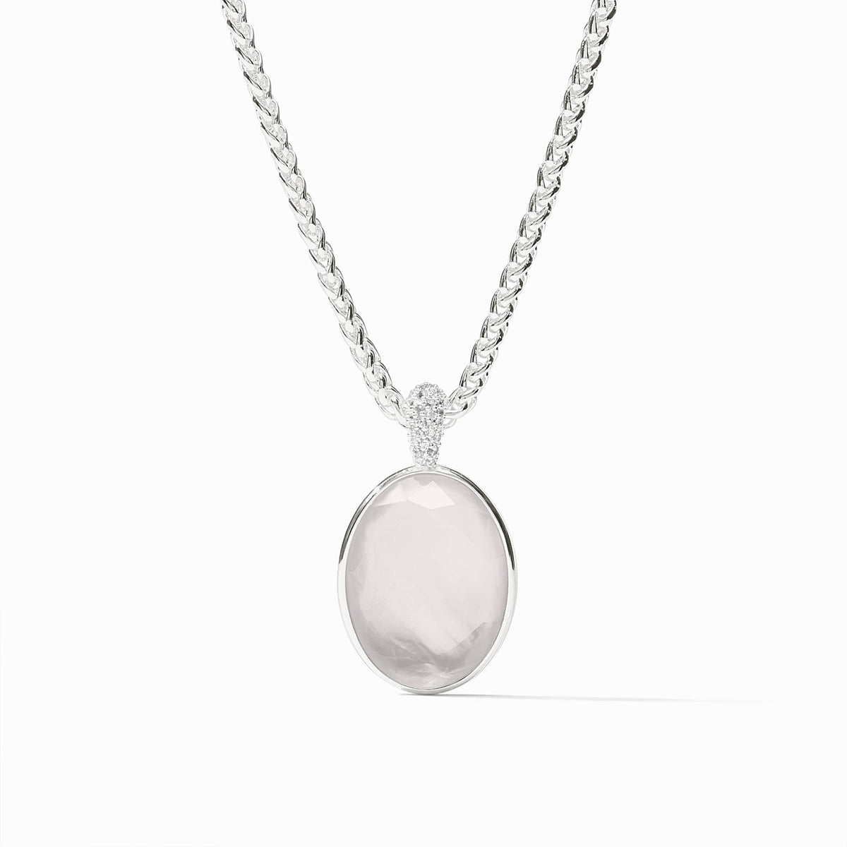 Julie Vos - Stardust Statement Necklace, Iridescent Clear Crystal