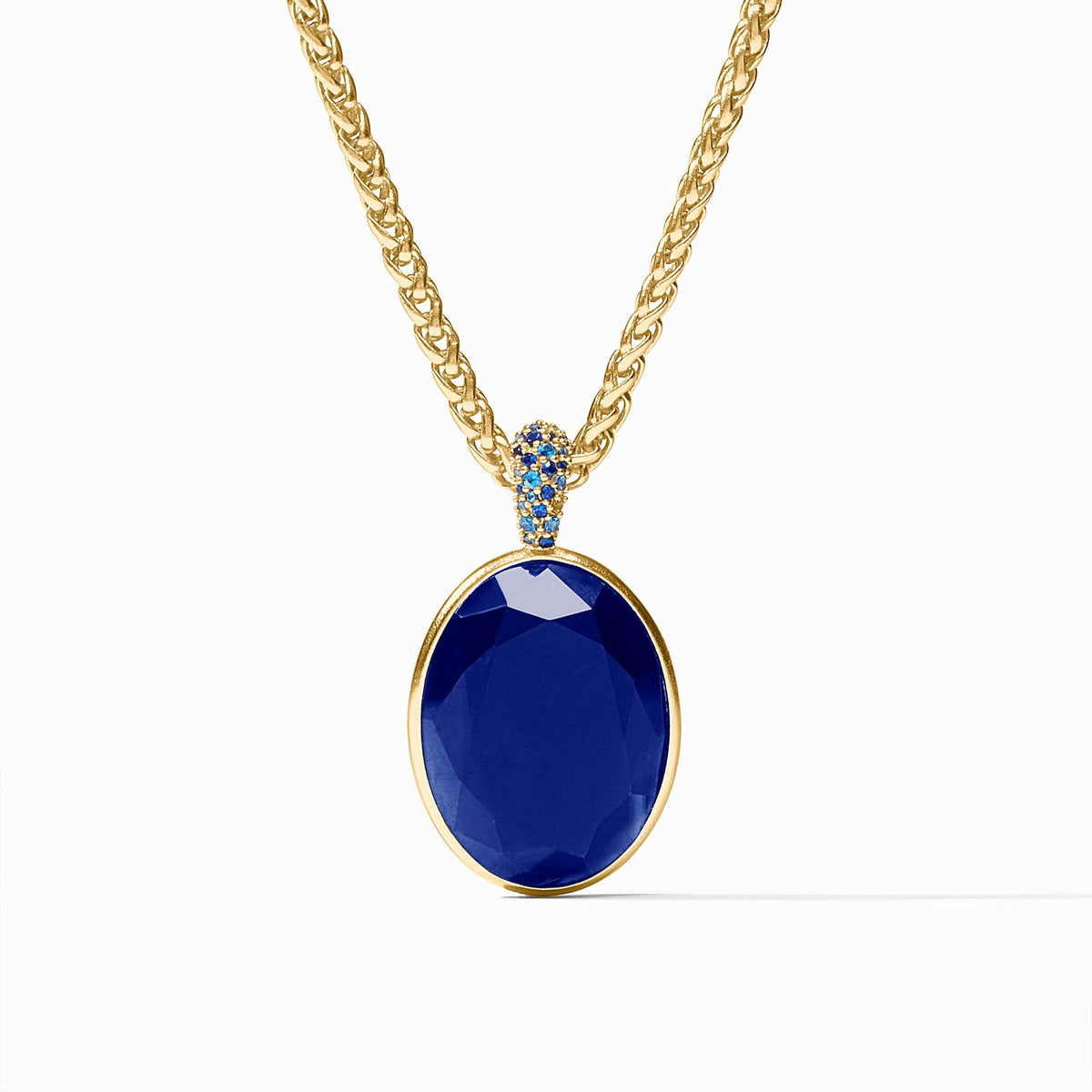 Julie Vos - Stardust Statement Necklace, Iridescent Sapphire Blue