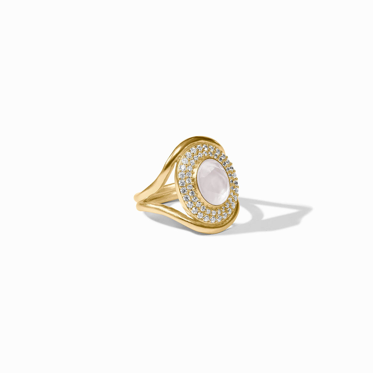 Julie Vos - Stardust Statement Ring, Iridescent Clear Crystal / 9