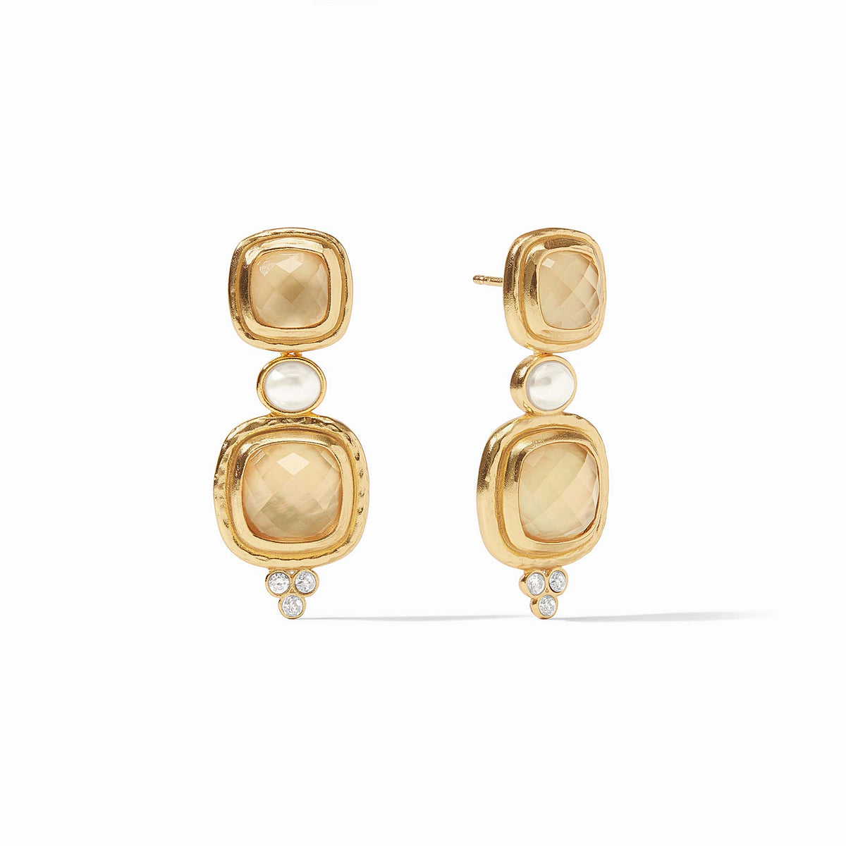 Julie Vos - Tudor Statement Earring, Iridescent Champagne