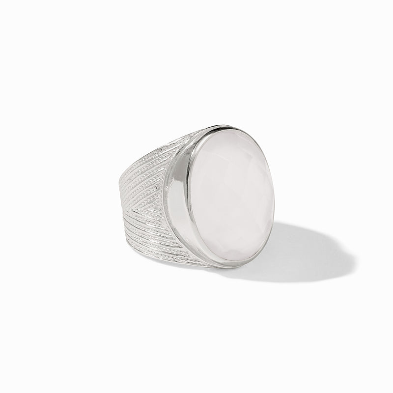 Julie Vos - Verona Statement Ring, Iridescent Clear Crystal / 9