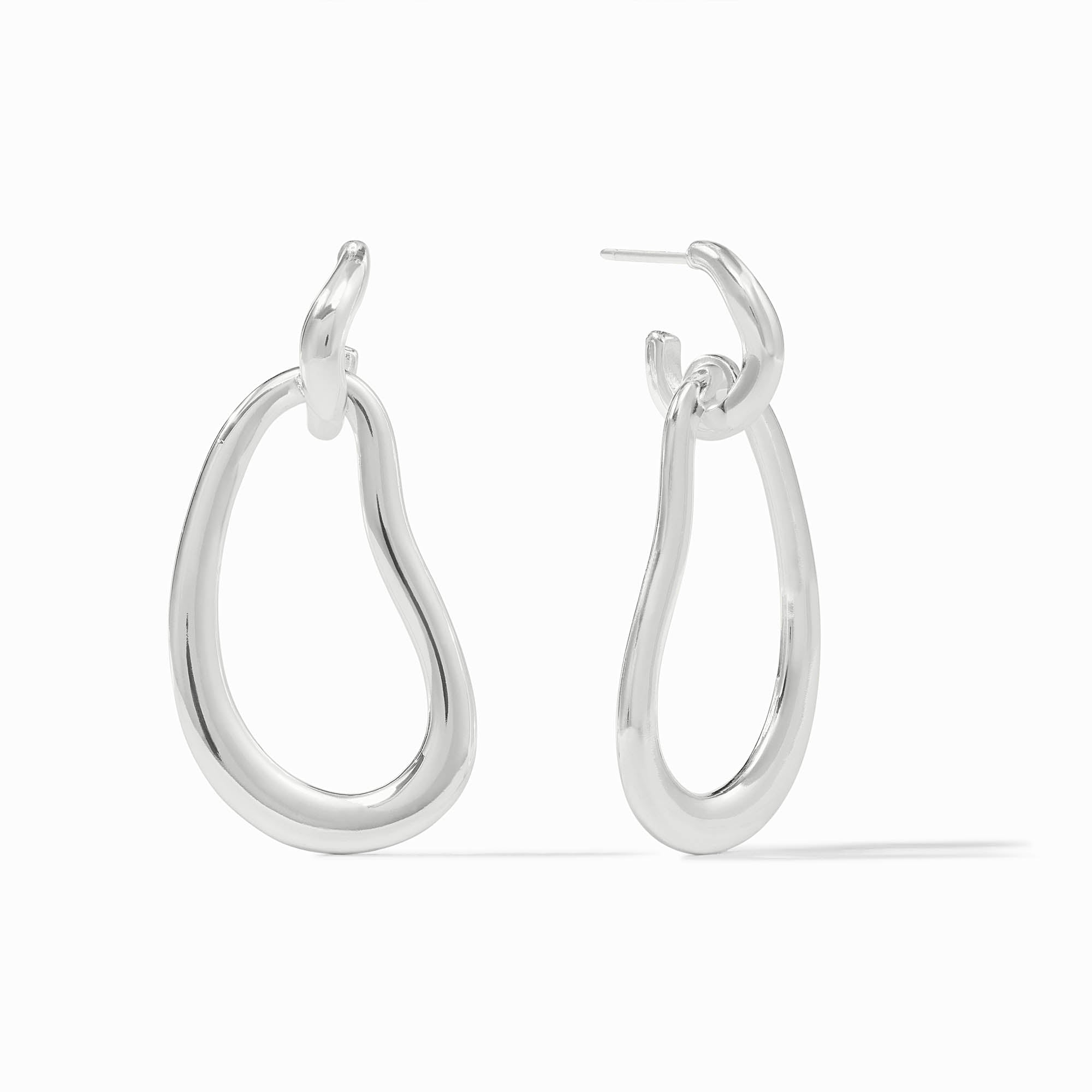 Wave Doorknocker Earring