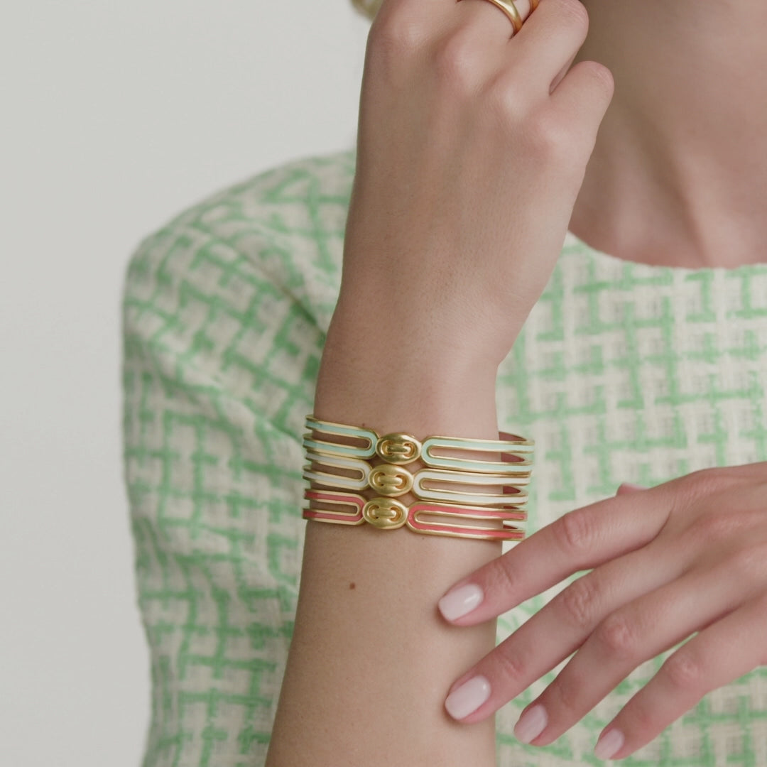 Laguna Enamel Hinge Bangle | Julie Vos