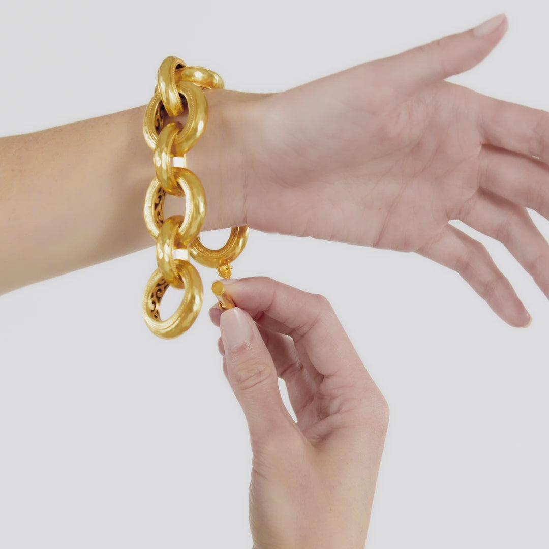 Cannes Gold Link Bracelet