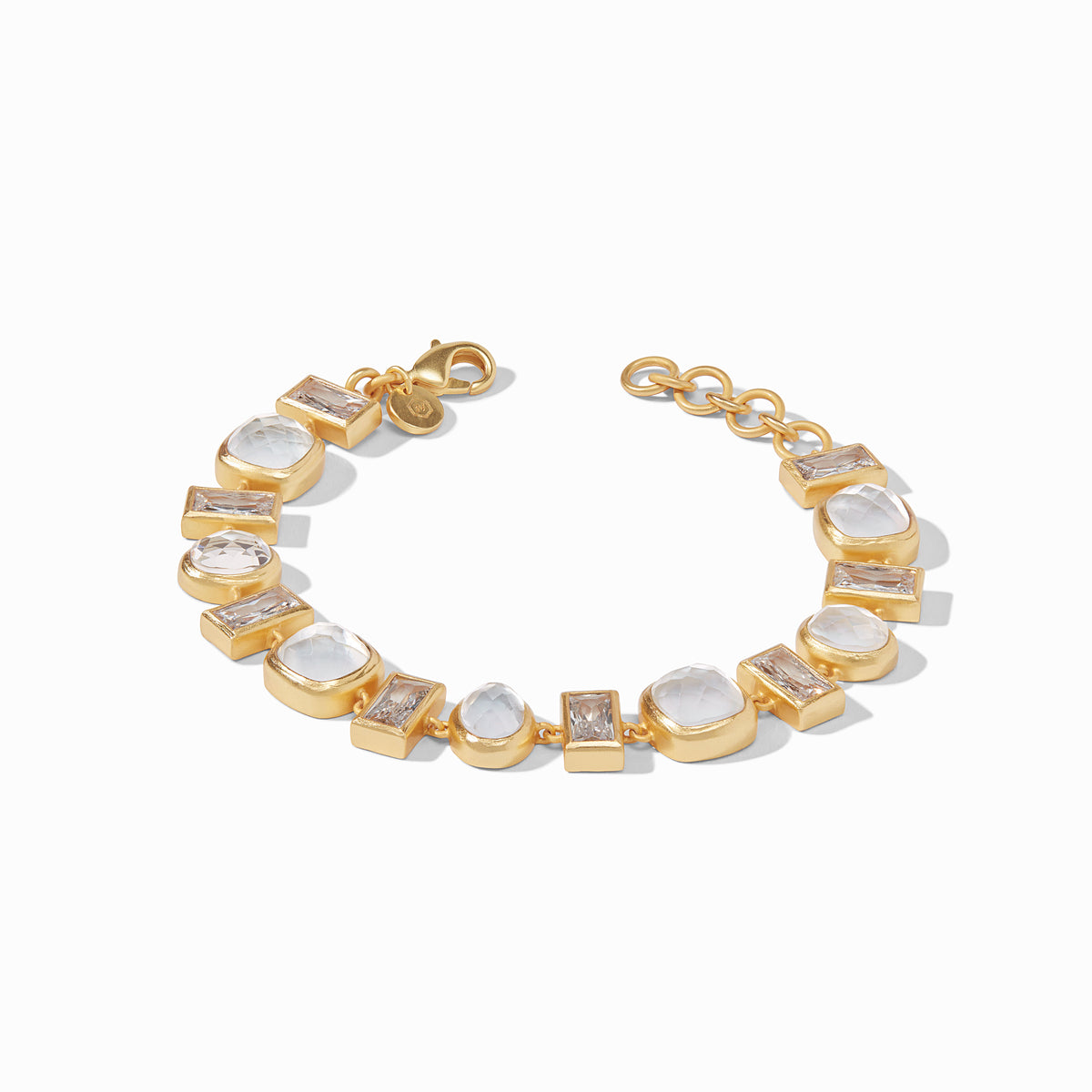 Julie Vos - Antonia Tennis Bracelet, Iridescent Clear Crystal