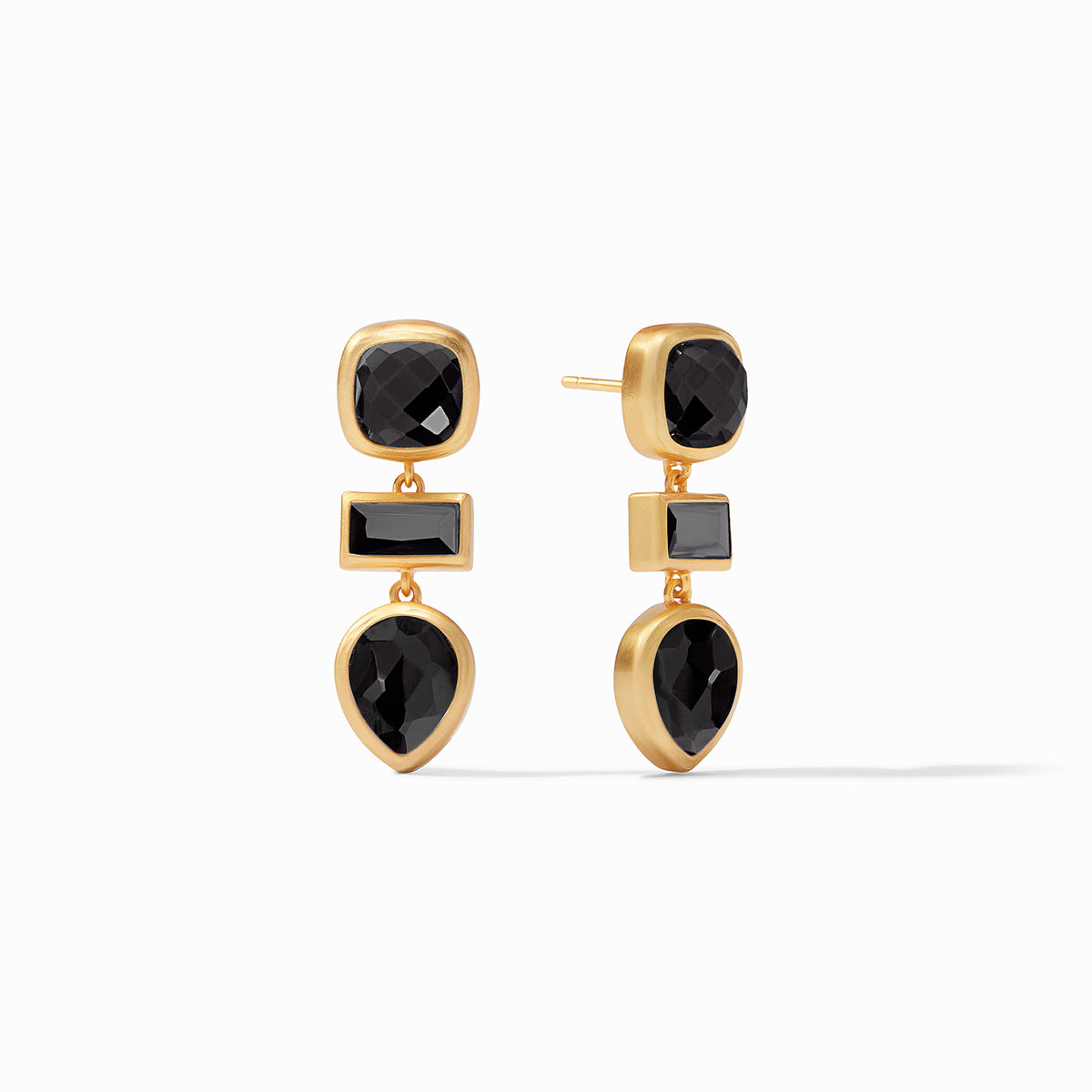 Julie Vos - Antonia Tier Earring, Obsidian Black