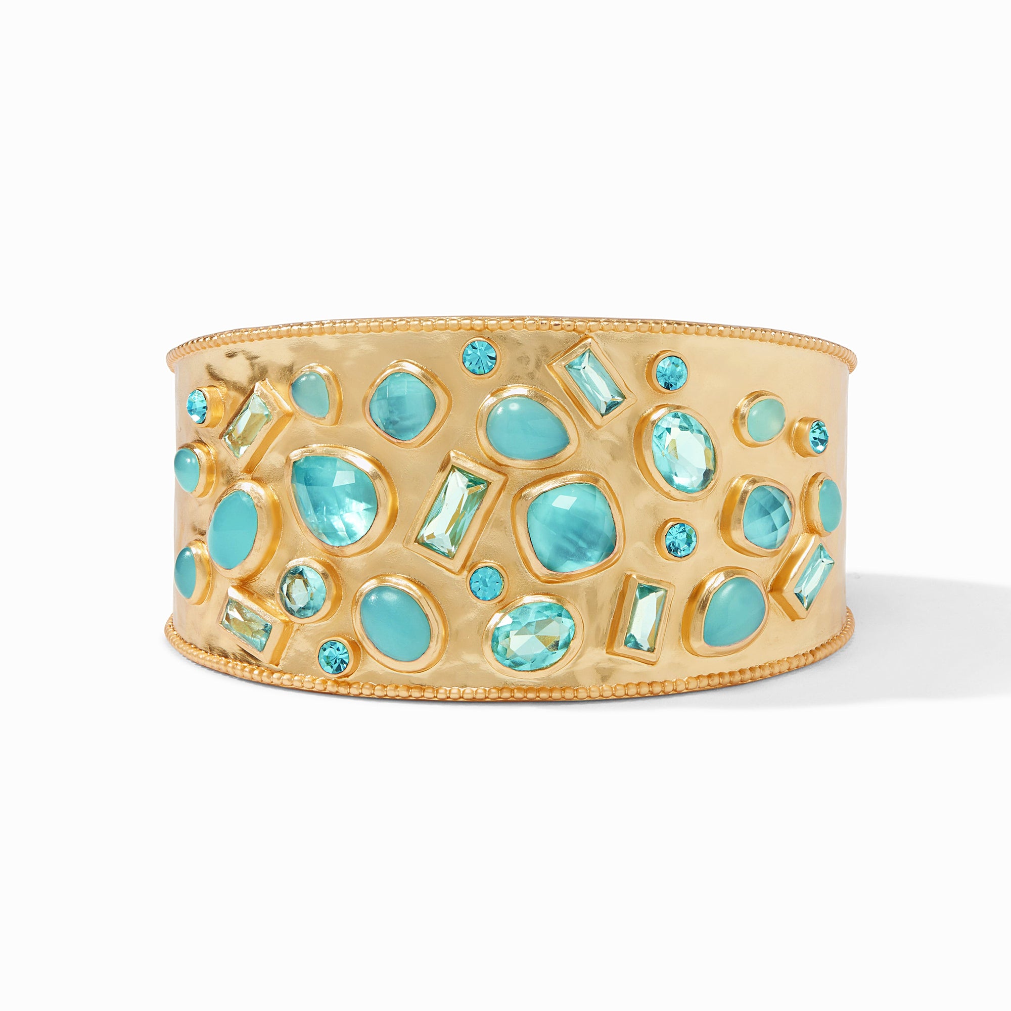 Julie Vos - Antonia Mosaic Cuff, Iridescent Bahamian Blue