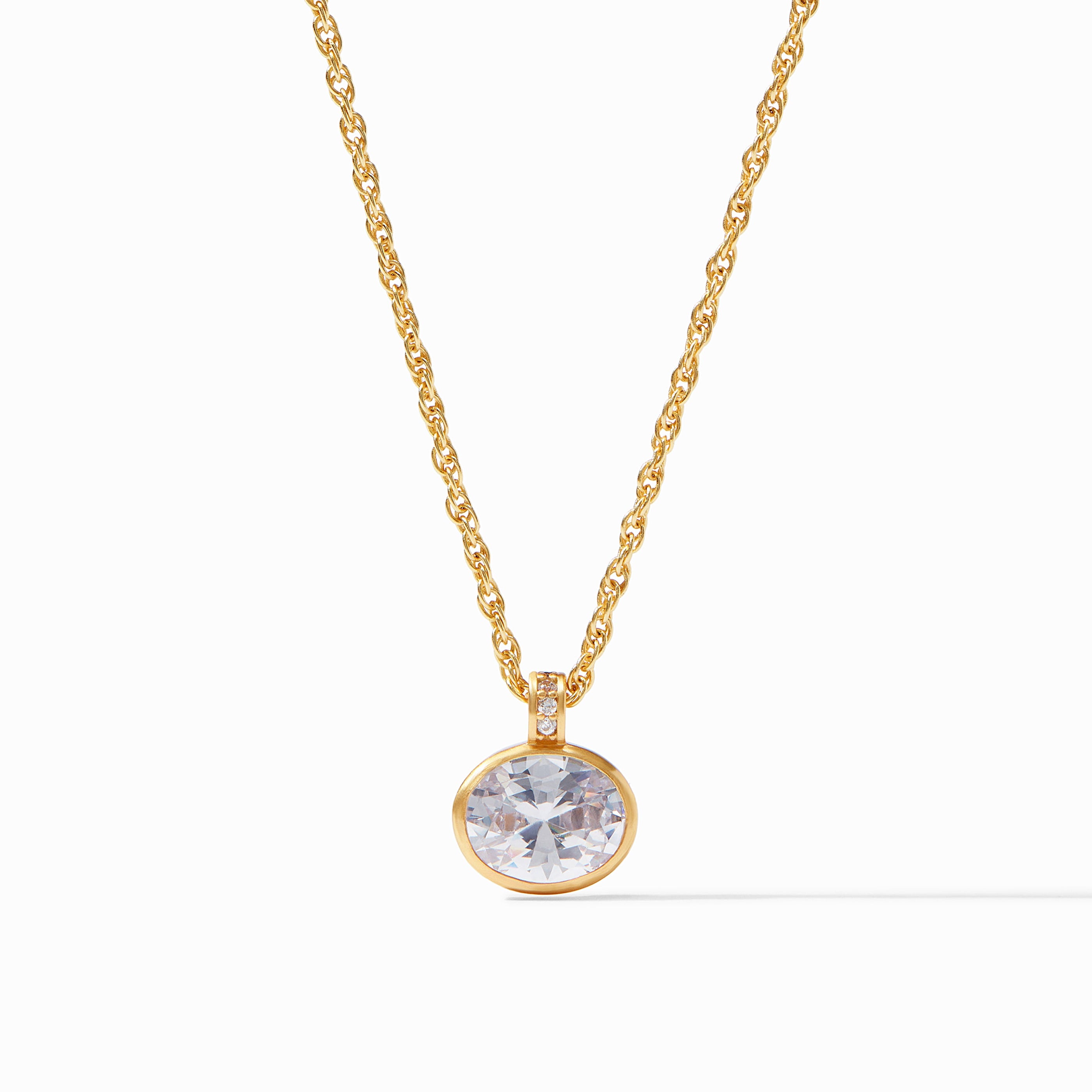 Julie Vos - Antonia Solitaire Necklace, CZ