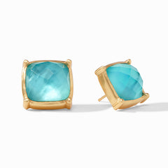 Julie Vos - Antonia Statement Stud, Iridescent Bahamian Blue