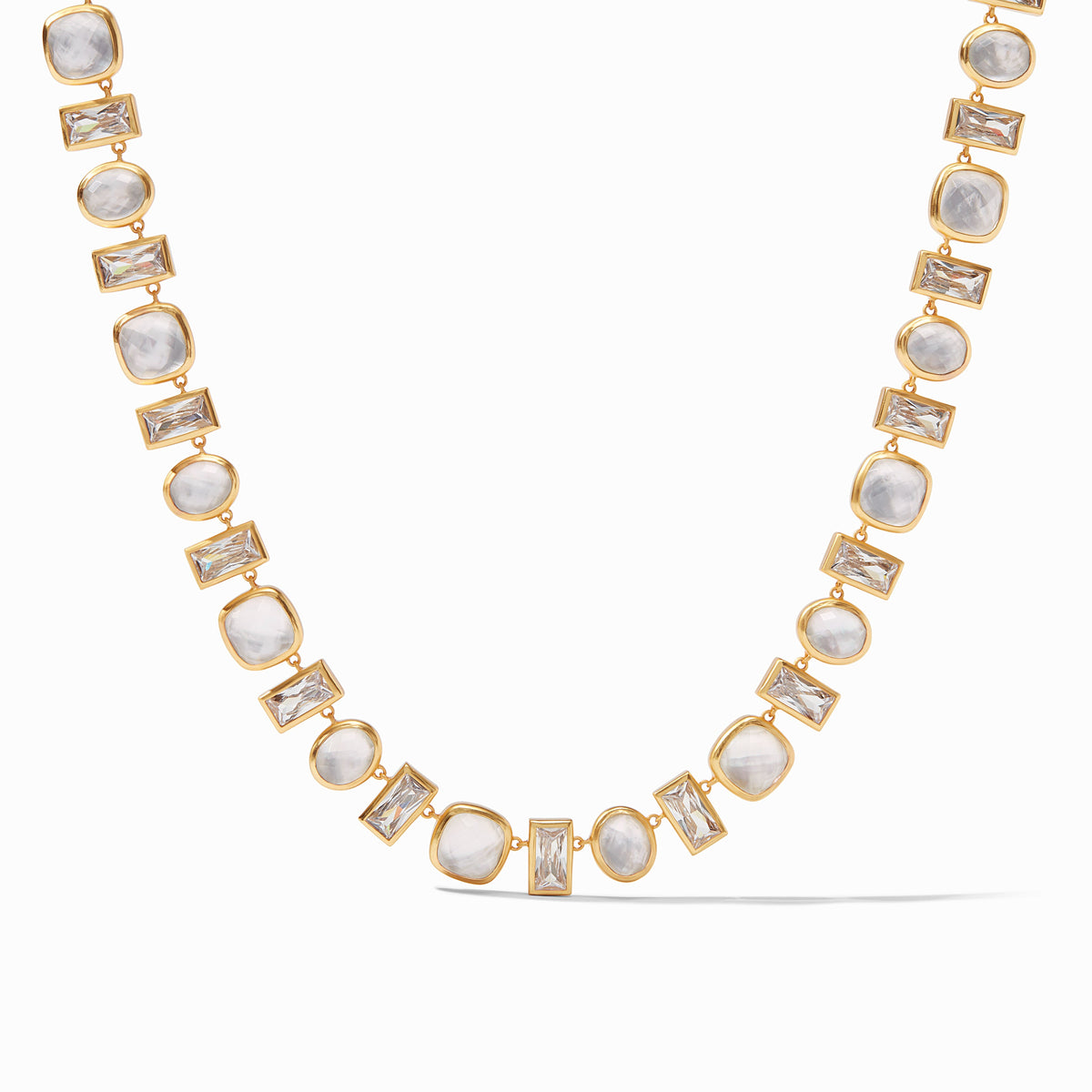Julie Vos - Antonia Tennis Necklace, Iridescent Clear Crystal