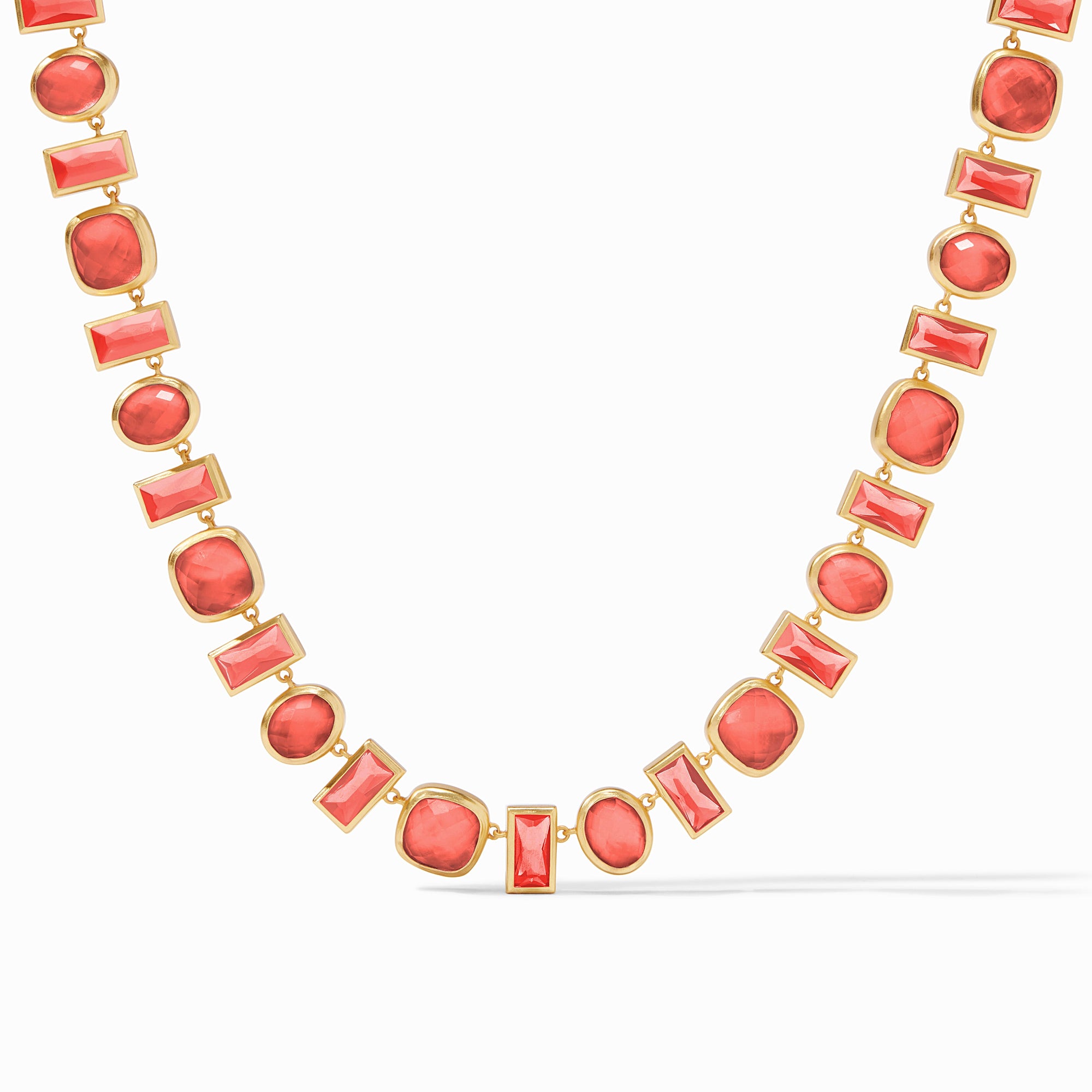 Julie Vos - Antonia Tennis Necklace, Iridescent Coral