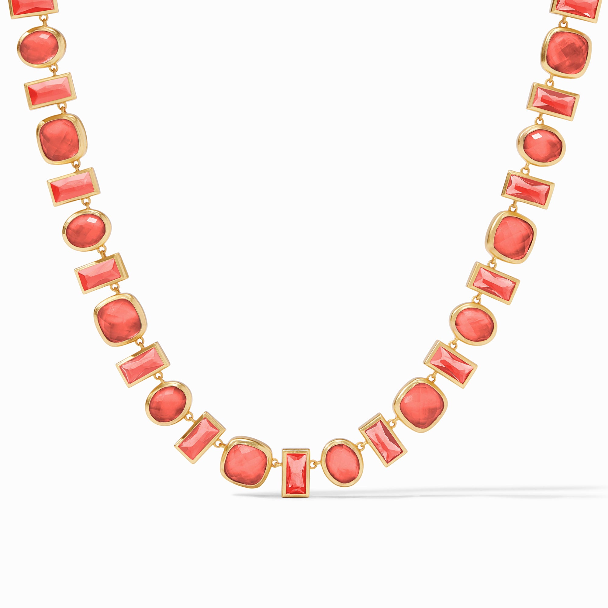 Julie Vos - Antonia Tennis Necklace, Iridescent Coral