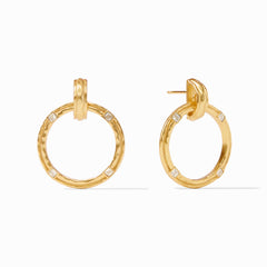 Julie Vos - Astor Doorknocker Earring, Cubic Zirconia