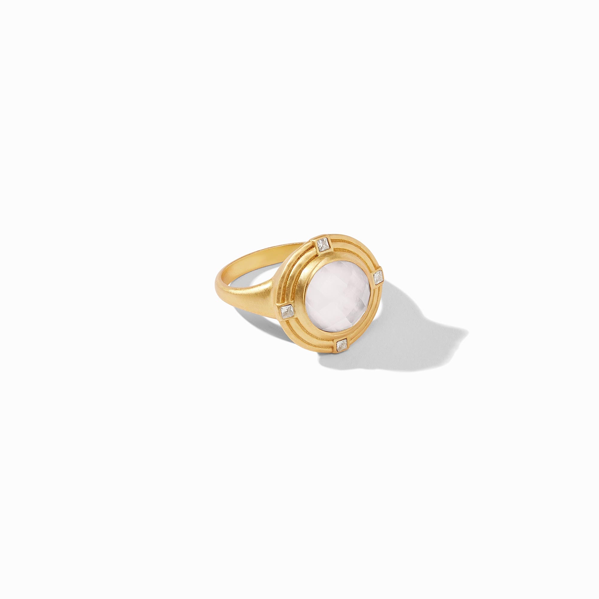 Julie Vos - Astor Ring, Iridescent Clear Crystal / 8