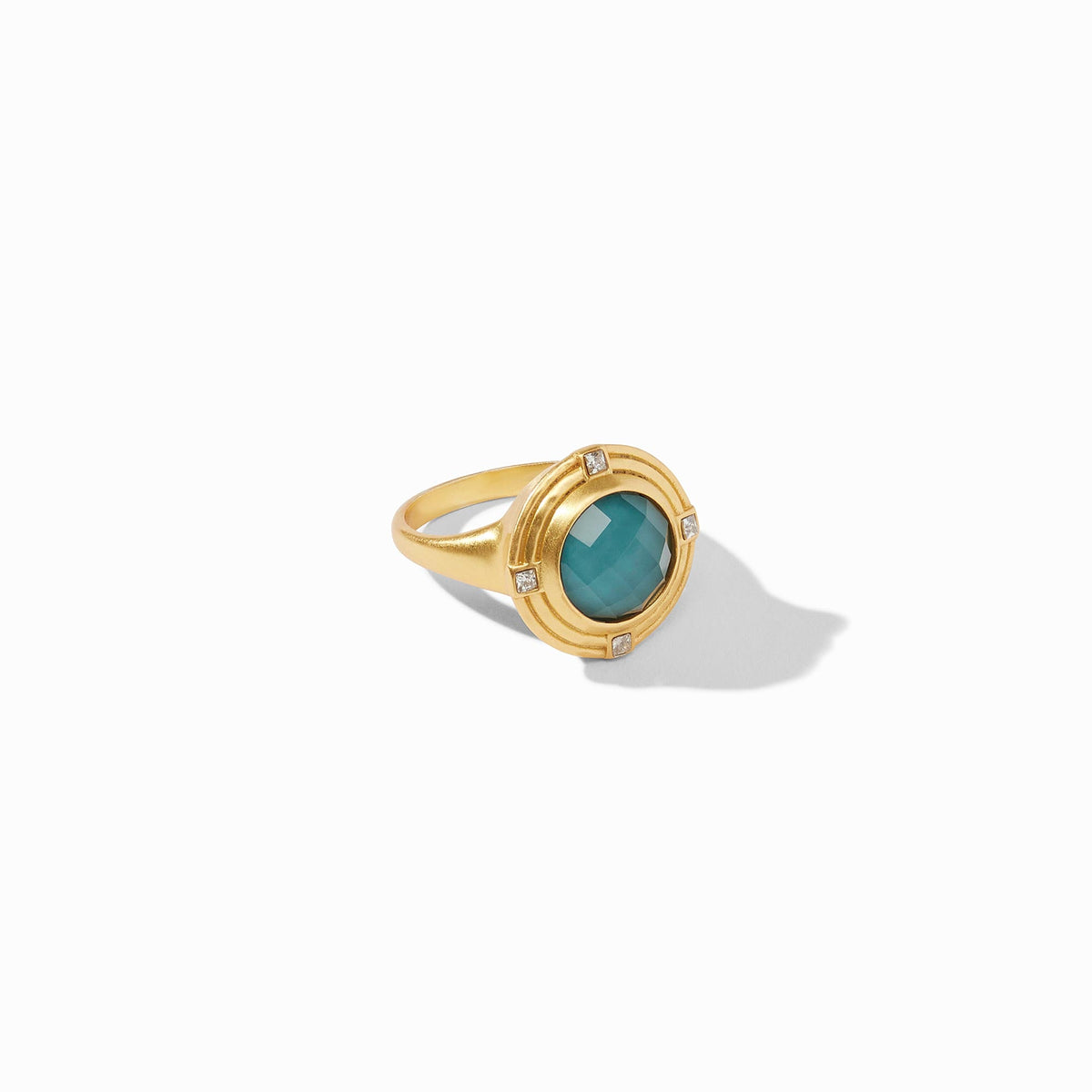 Julie Vos - Astor Ring, Iridescent Peacock Blue / 8
