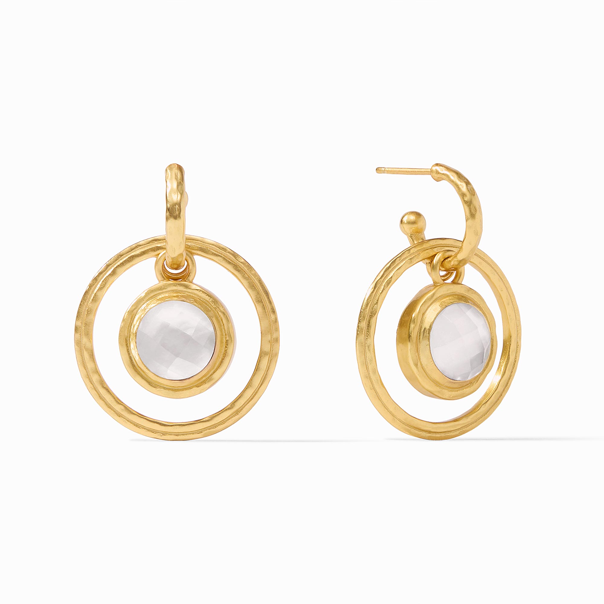 Julie Vos - Astor 6-in-1 Charm Earring, Iridescent Clear Crystal