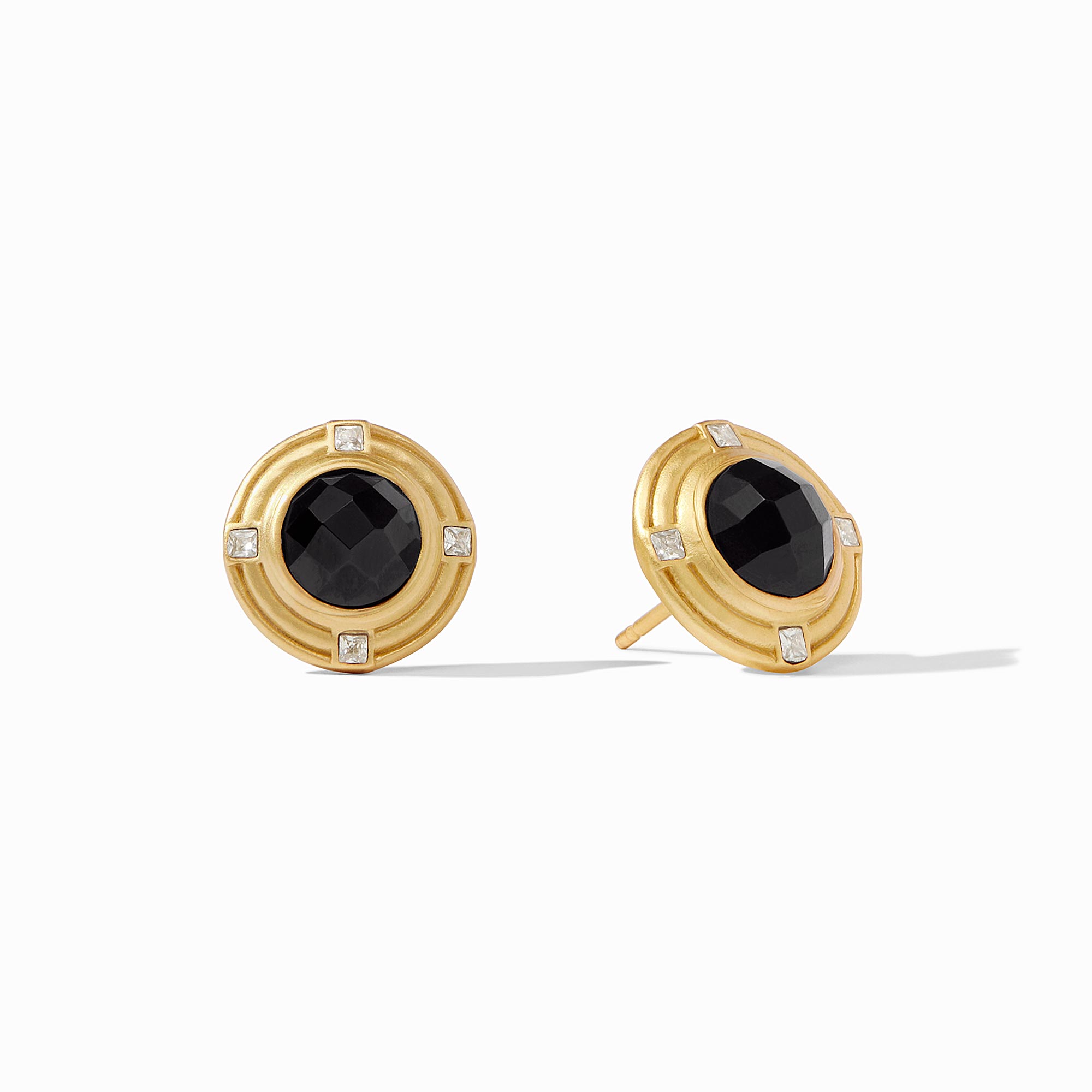 Julie Vos - Astor Stone Stud, Obsidian Black