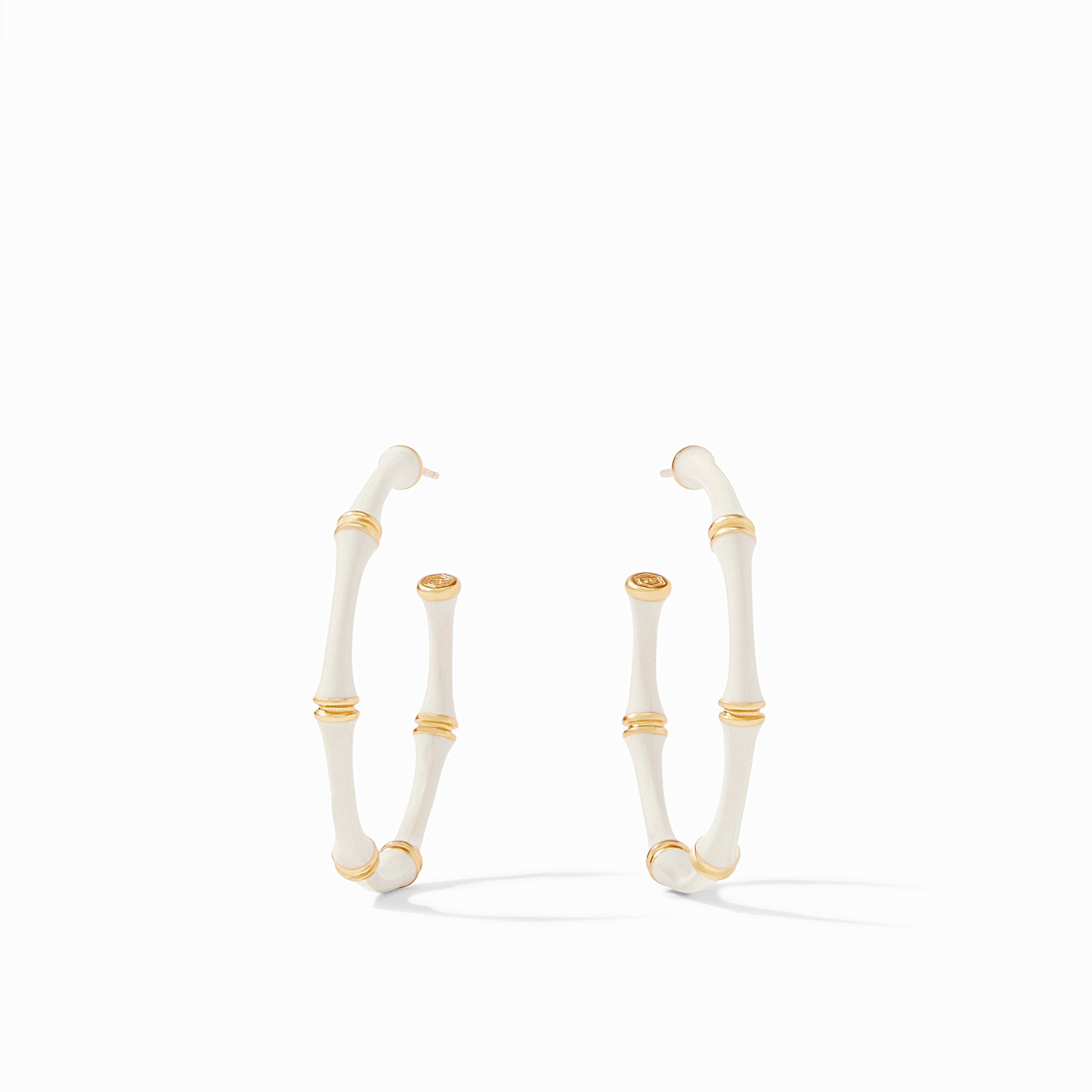 ピアス JIL SANDER  Small Bamboo hoop earrings Small Bamboo hoop earrings in silver - Jil Sander | Mytheresa