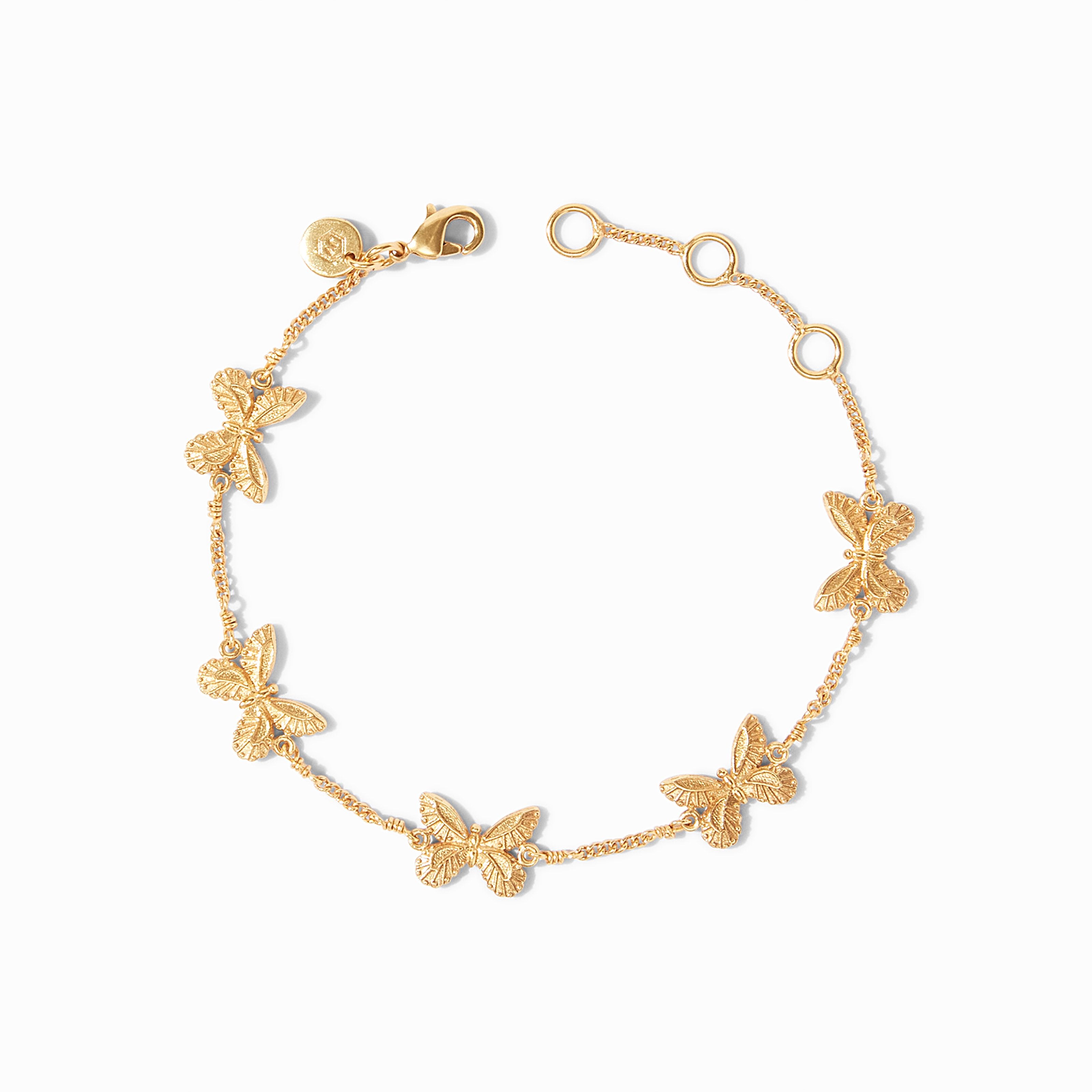 Silver double chain butterfly bracelet – Dige Designs