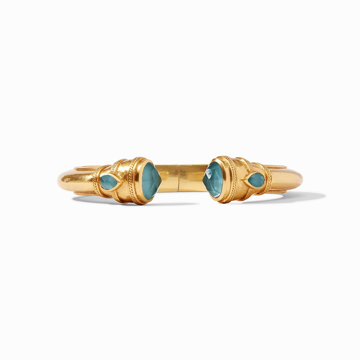 Julie Vos - Cannes Demi Cuff, Iridescent Peacock Blue / Regular